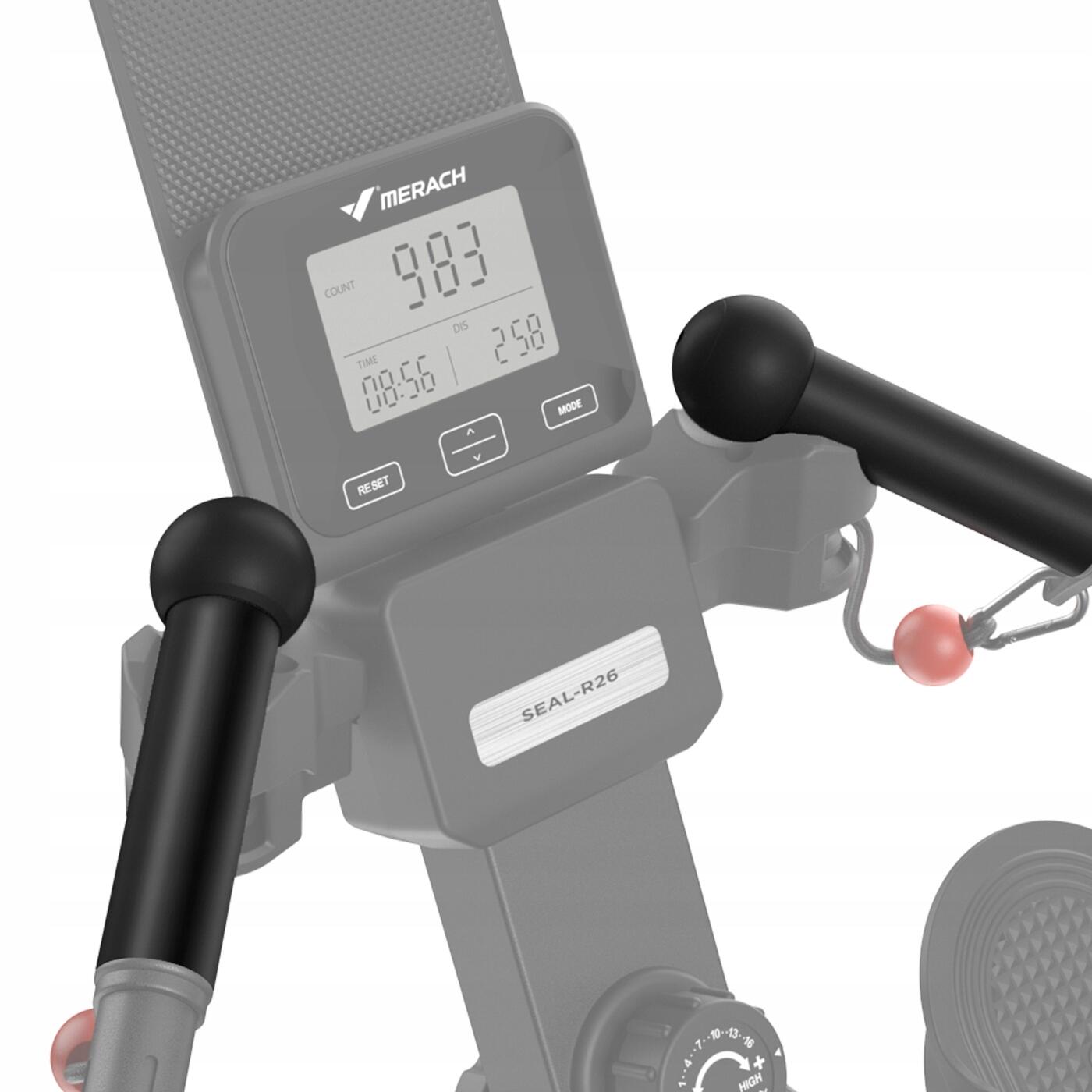 Rameur magnétique pliable 16 niveaux Bluetooth, LCD, porte-tablette 2/7