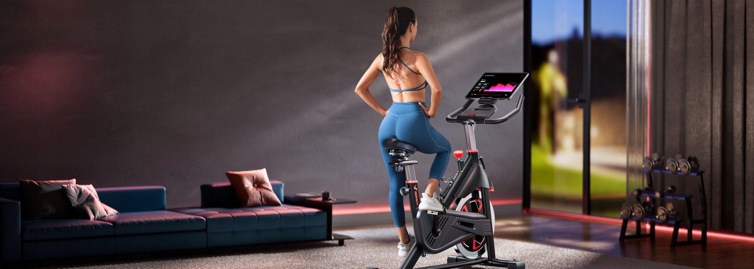 Vélo d'appartement MERACH MR-S38, 16 niveaux, jusqu'à 136 kg 2/7