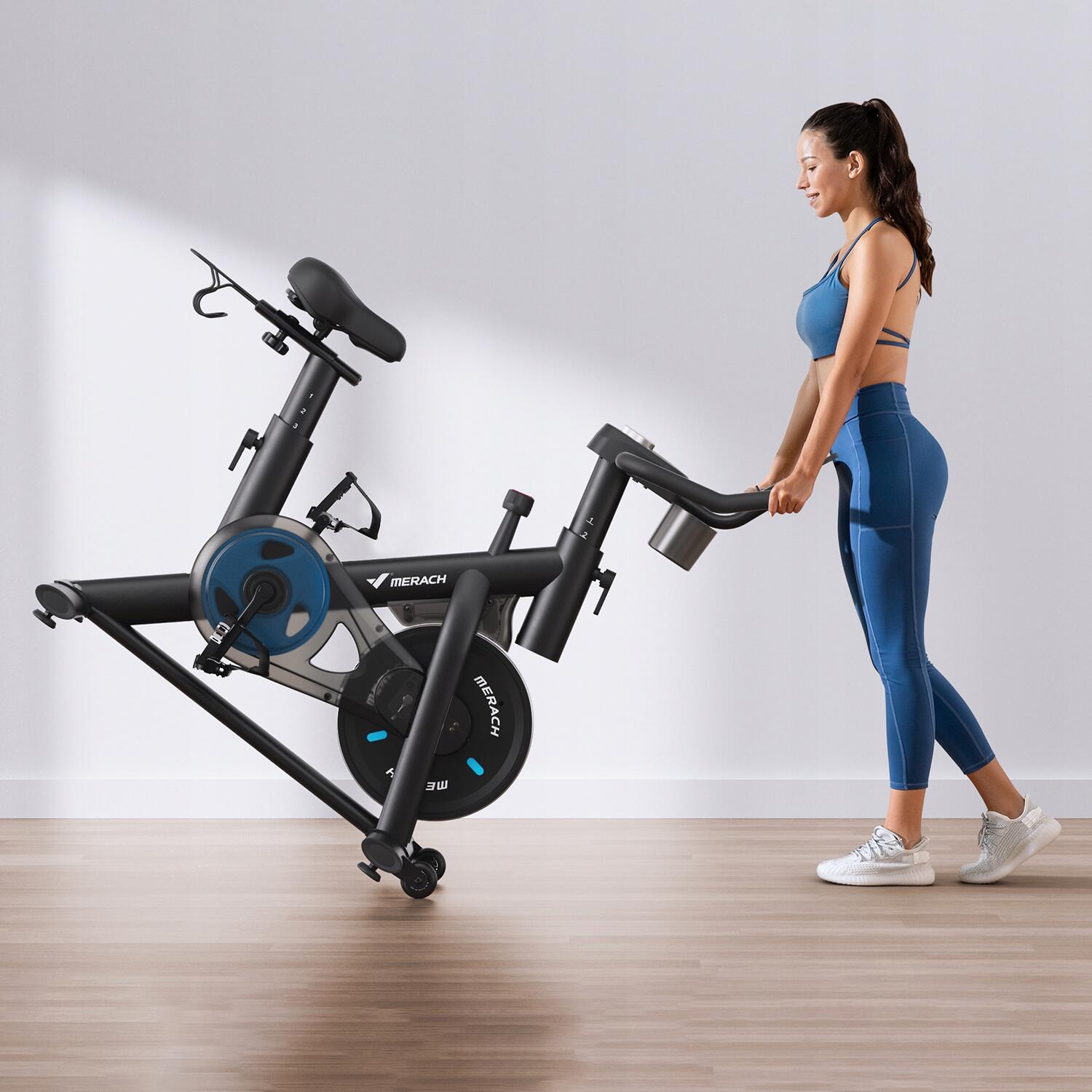 Vélo d'appartement MERACH, magnétique 16 niveaux, écran LCD 7/7