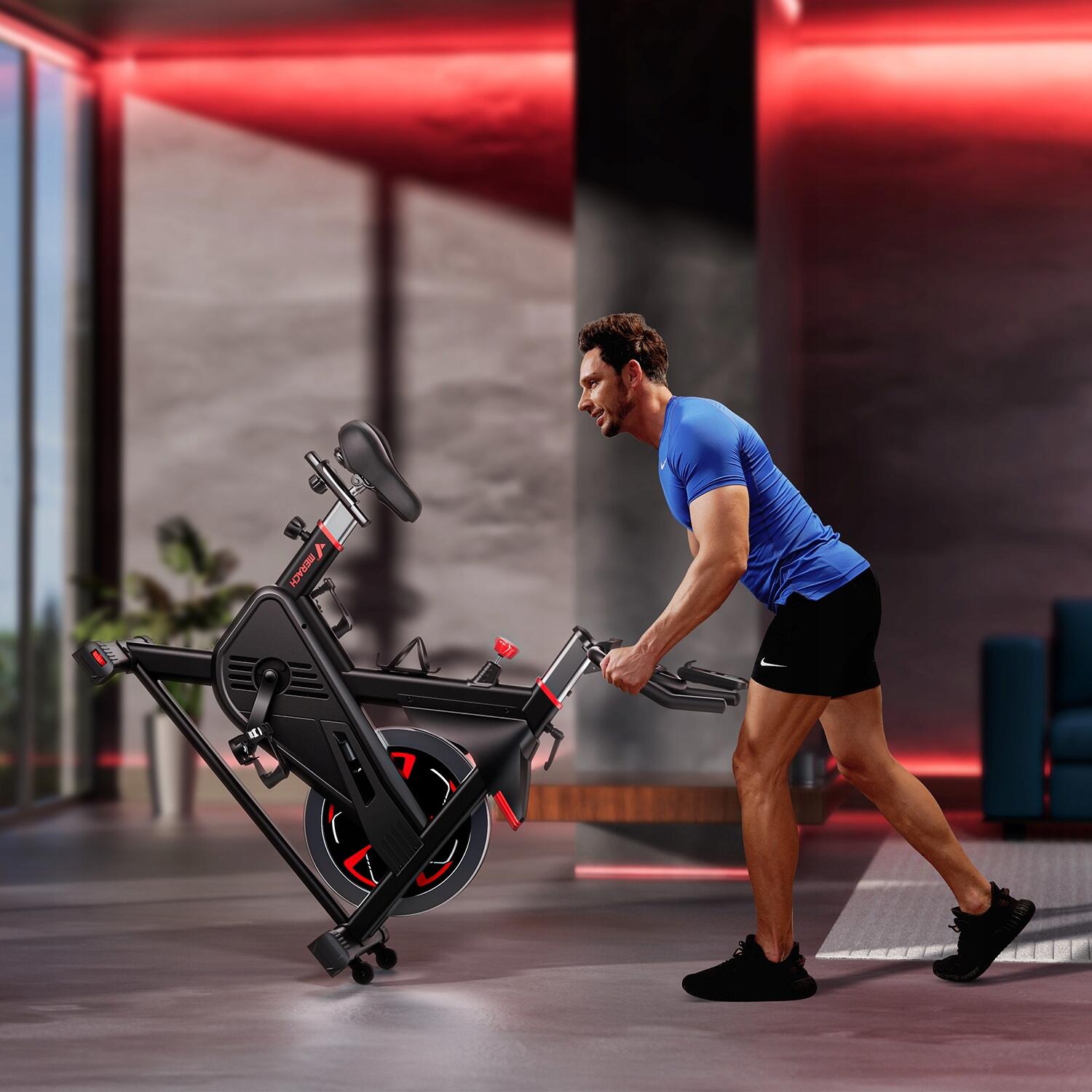 Vélo magnétique 16 niveaux, volant 6 kg, siège réglable 2/7
