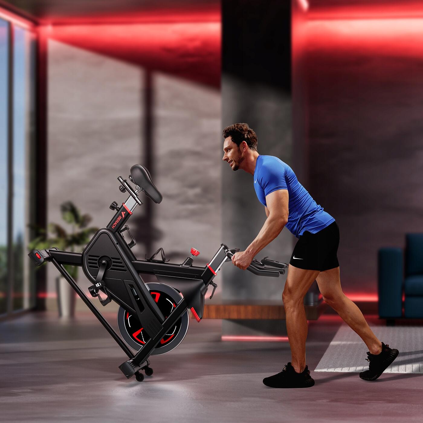 Vélo d'appartement MERACH MR-S38, 16 niveaux, jusqu'à 136 kg 7/7