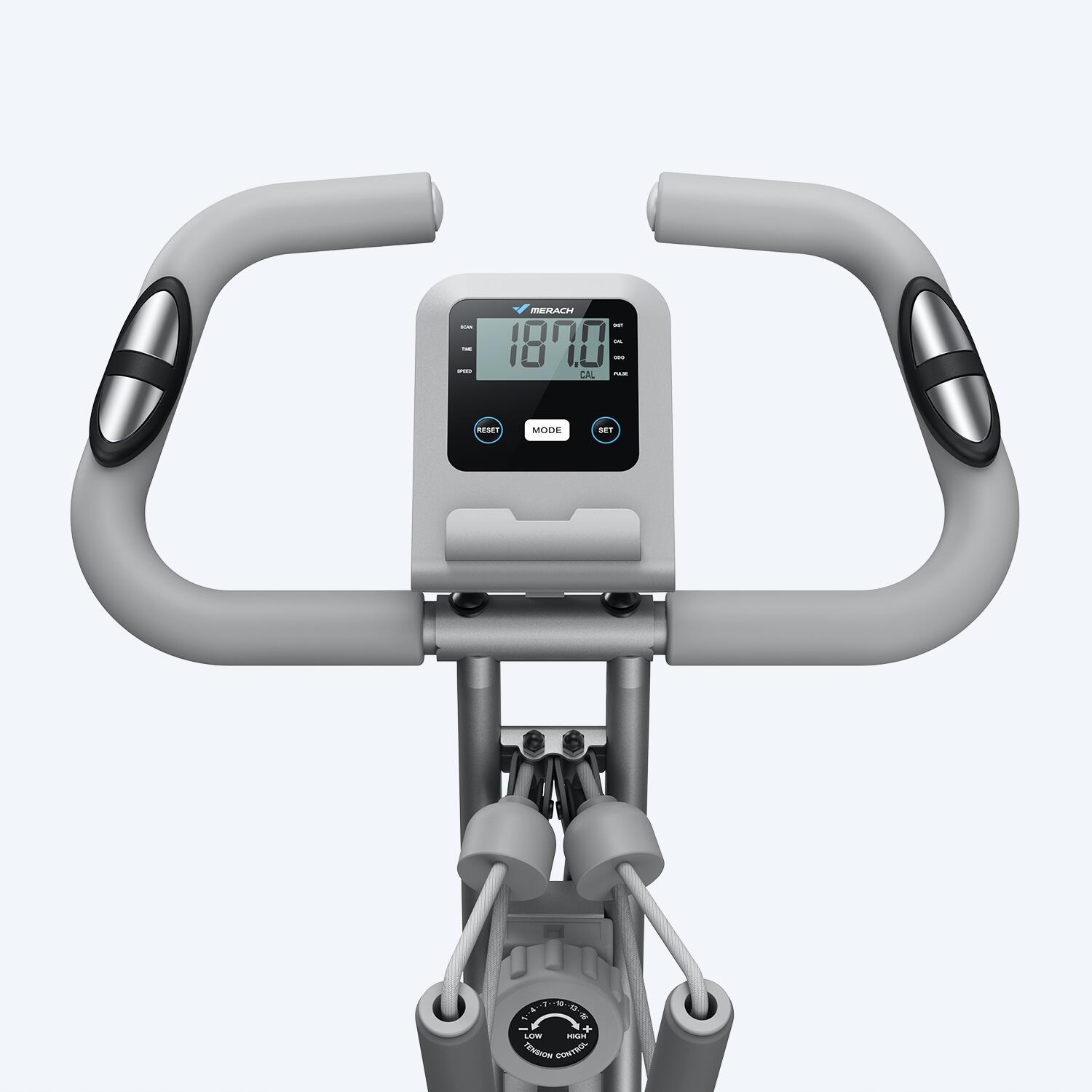 MERACH Vélo d'appartement pliable 4-en-1, 16 niveaux Bluetooth 2/7
