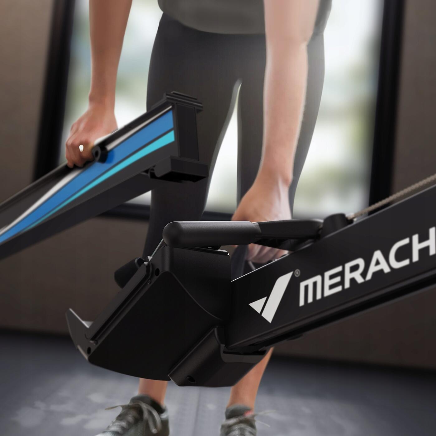 MERACH R50 faltbar Rudergerät - Luftwiderstand, Bluetooth, 158 kg 5/7
