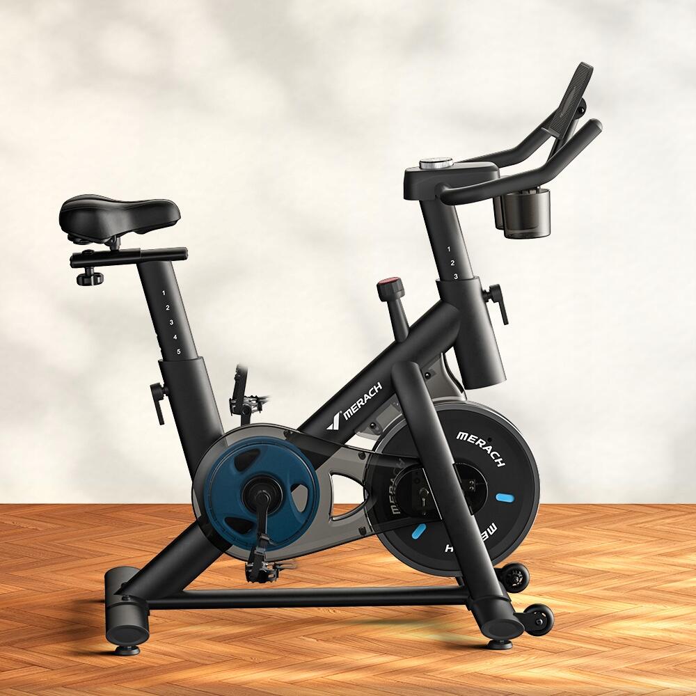 Vélo d'appartement Merach, 16 niveaux, écran LED, app Bluetooth 5/7