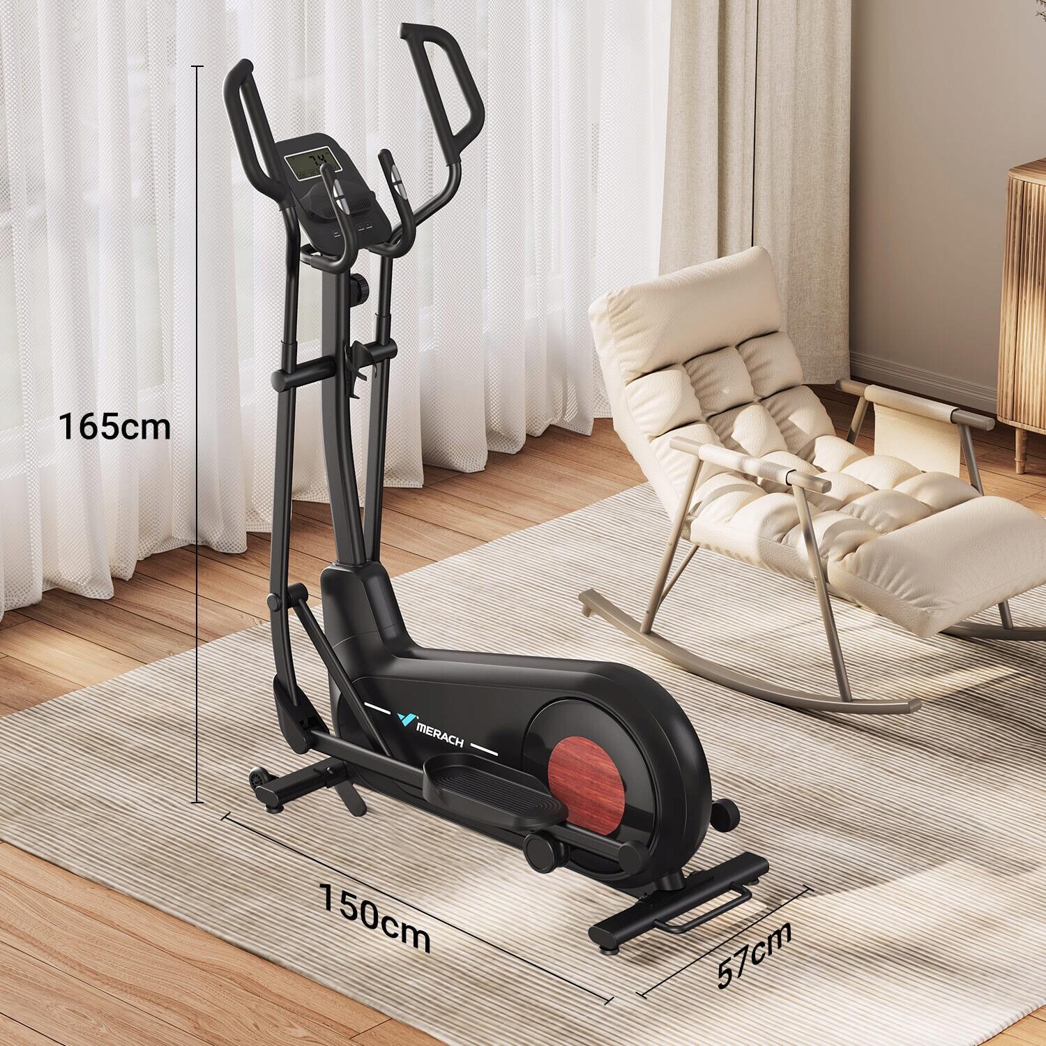 Leiser Crosstrainer, 8 kg Schwungmasse, 8 Stufen, LCD, 180 kg 5/7