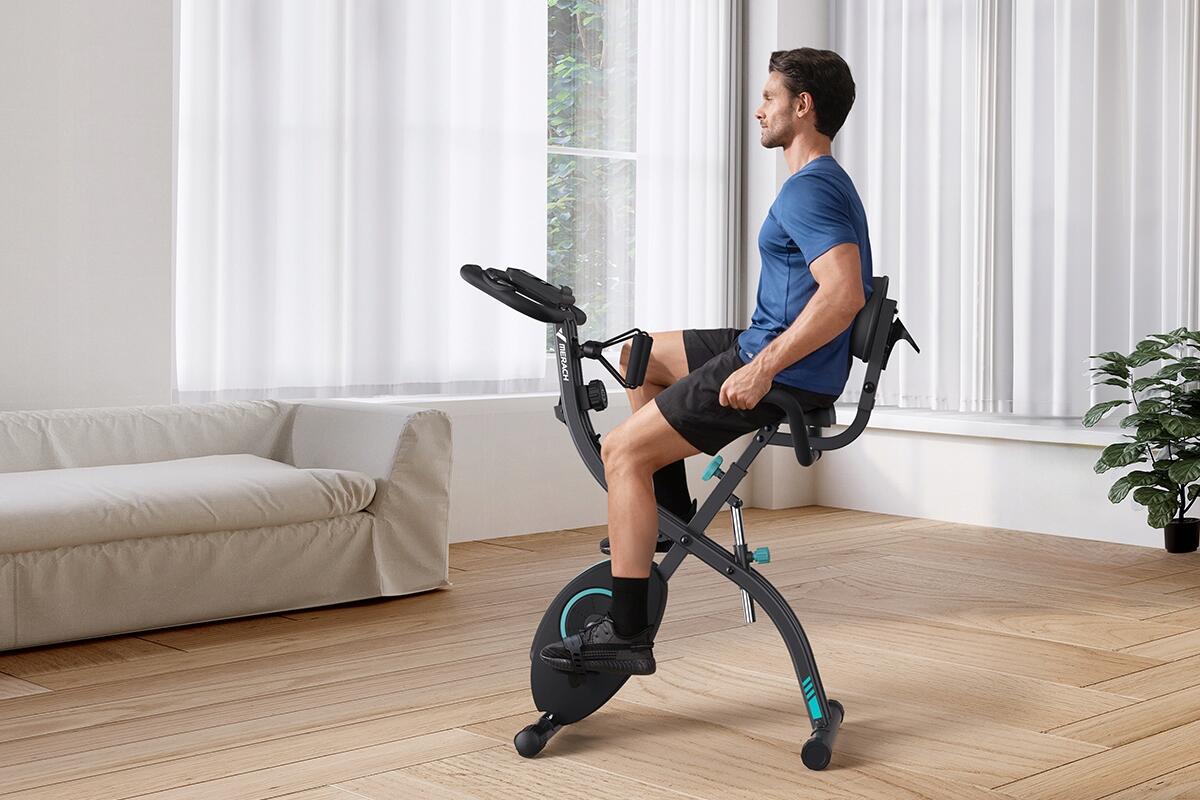Vélo pliant 4-en-1 Merach, 16 niveaux, écran LCD 6/7