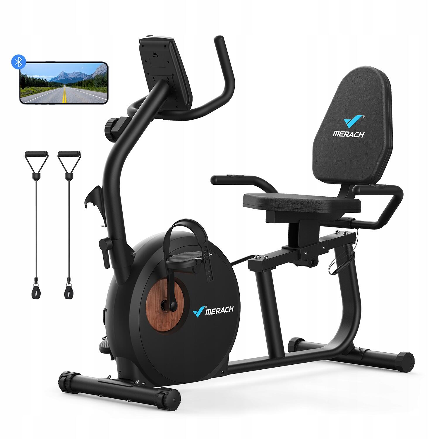 Vélo semi-allongé pliable, résistance magnétique 8 niveaux 2/7