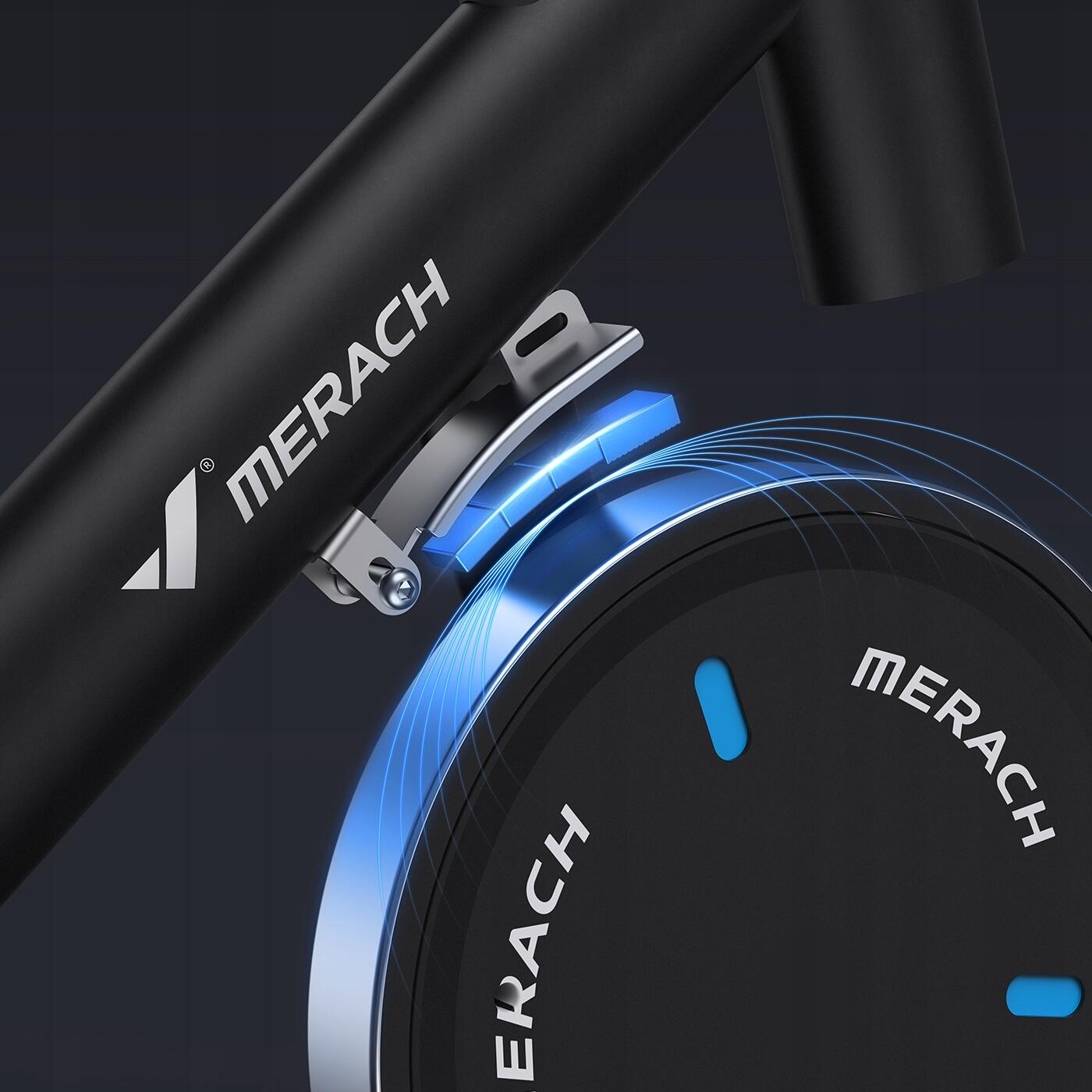 Vélo d'appartement MERACH, magnétique 16 niveaux, écran LCD 4/7