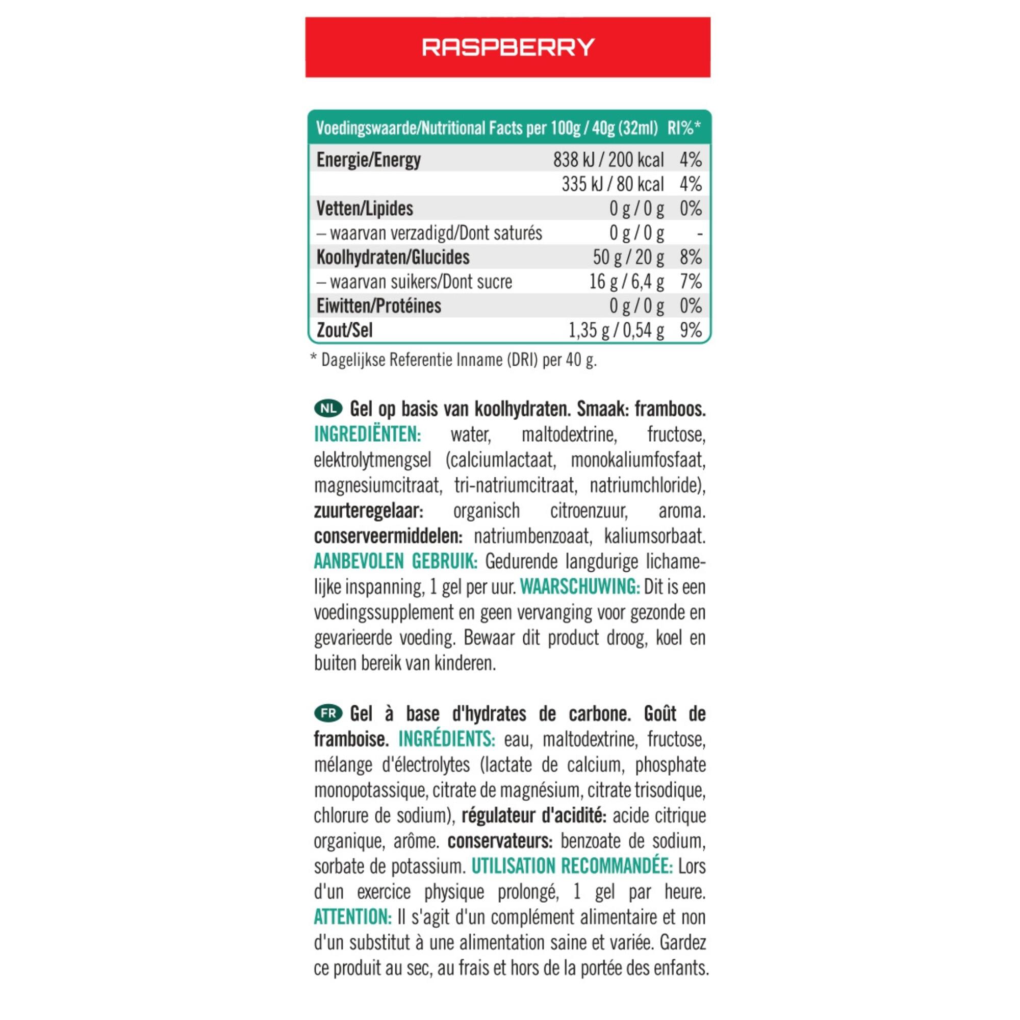 Energy Gel - Energiegel met elektrolyten - Raspberry - 12 stuks 3/3