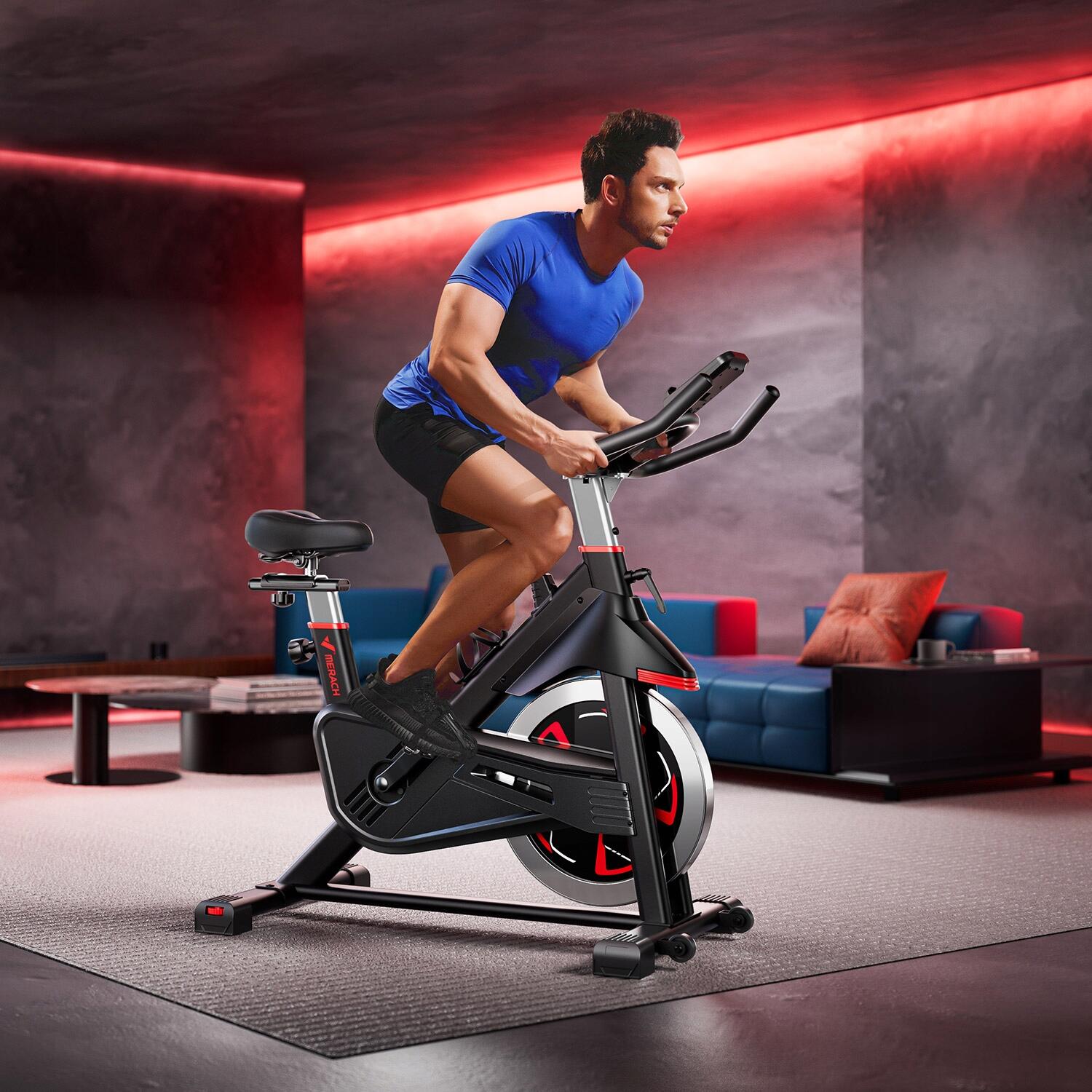 Vélo magnétique 16 niveaux, volant 6 kg, siège réglable 4/7