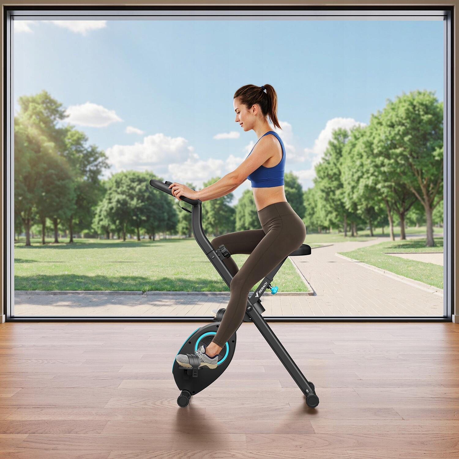 MERACH klappbarer Heimtrainer, 16 Magnetstufen, LCD, Tablet-Halterung 6/7
