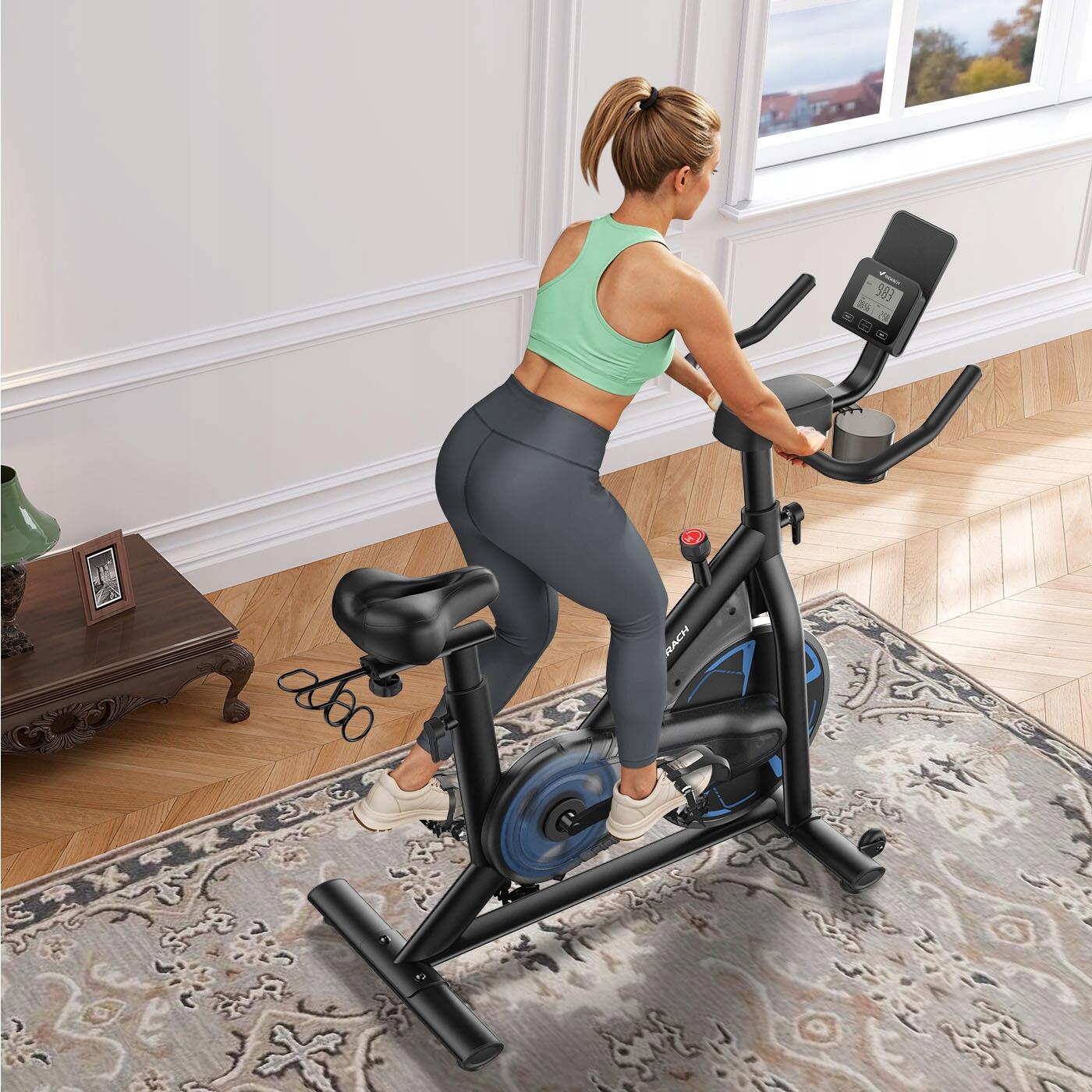 Vélo d'appartement magnétique MERACH, 8 niveaux, volant 8 kg, jusqu'à 150 kg 6/7
