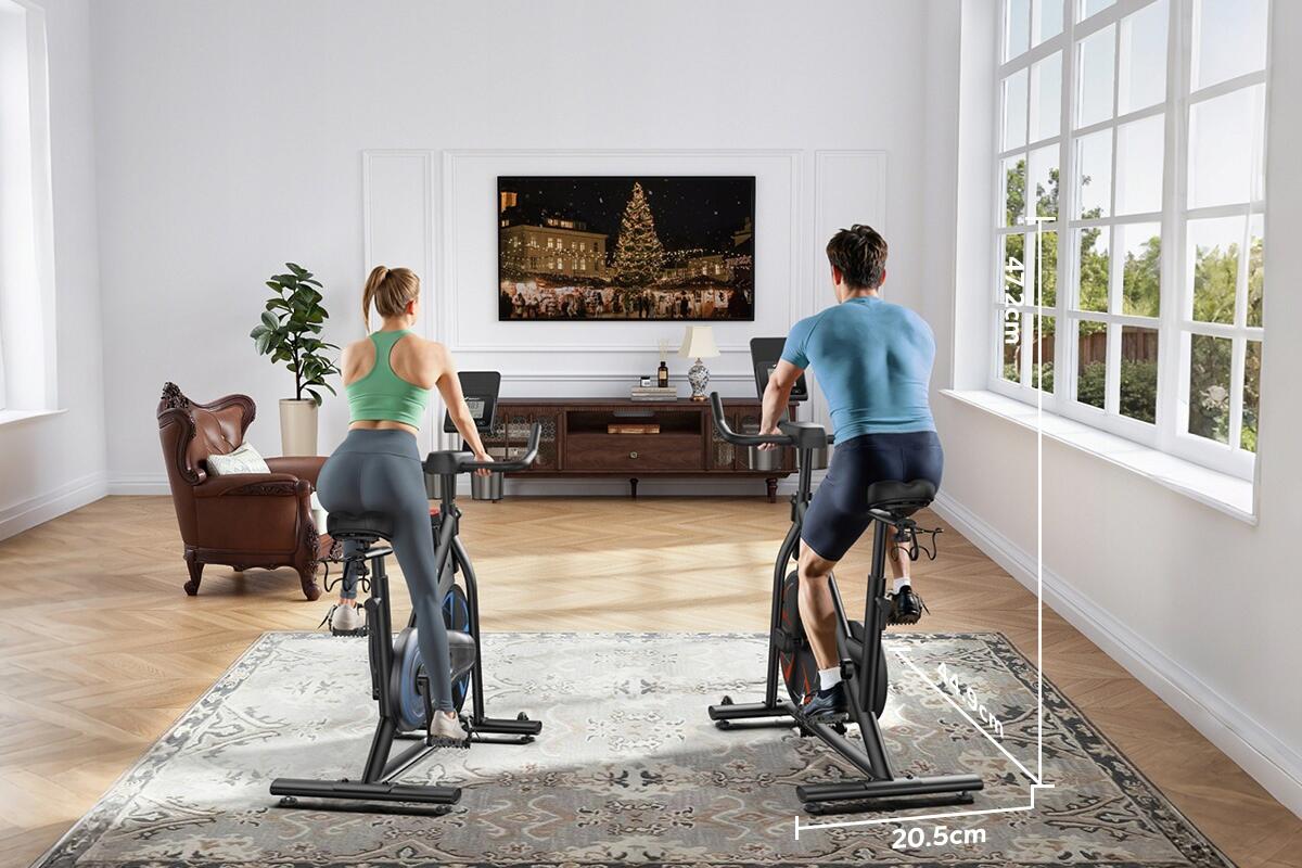Vélo d'appartement MERACH, magnétique 8 niveaux, Bluetooth 6/7