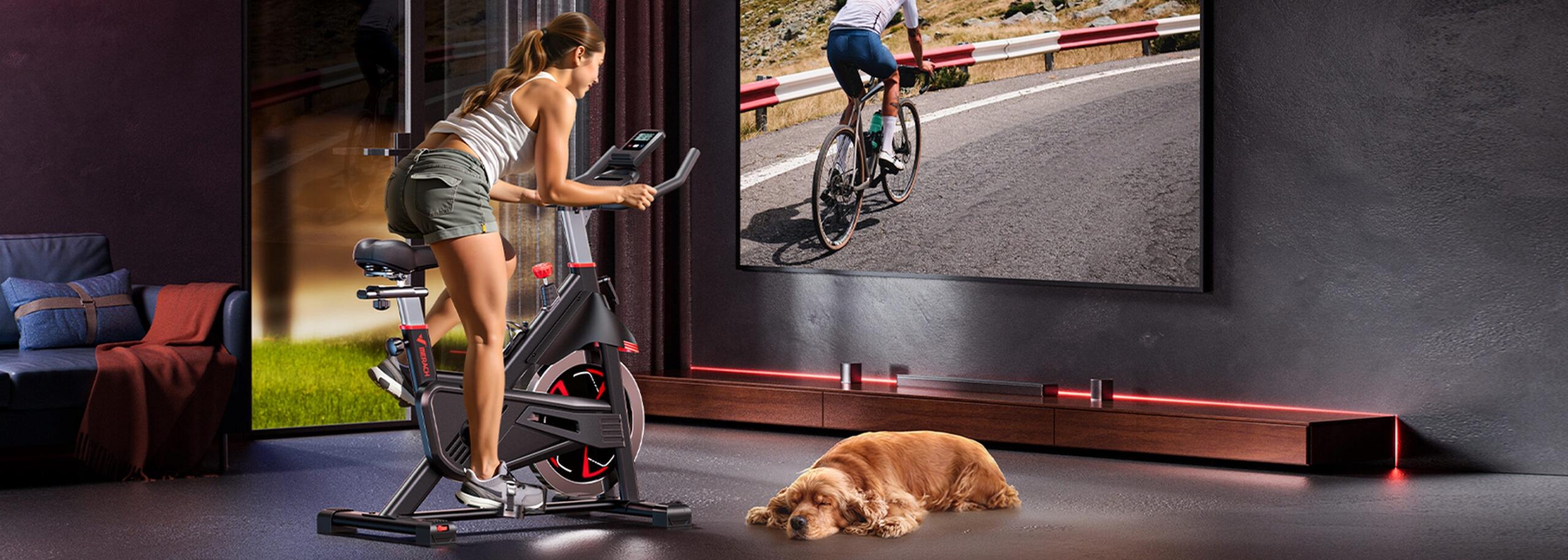 Vélo d'appartement MERACH MR-S38, 16 niveaux, jusqu'à 136 kg 6/7