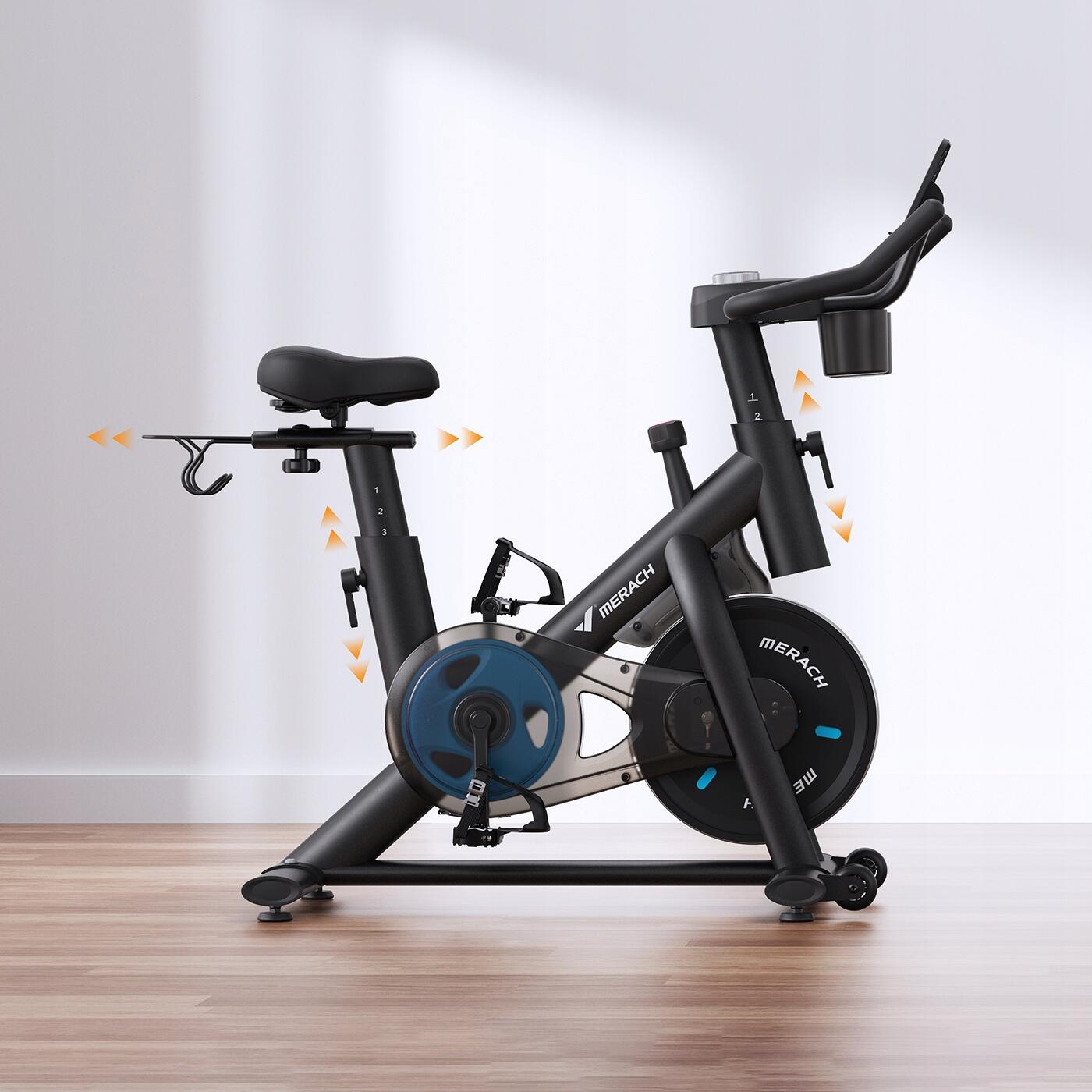Vélo d'appartement MERACH, magnétique 16 niveaux, écran LCD 6/7