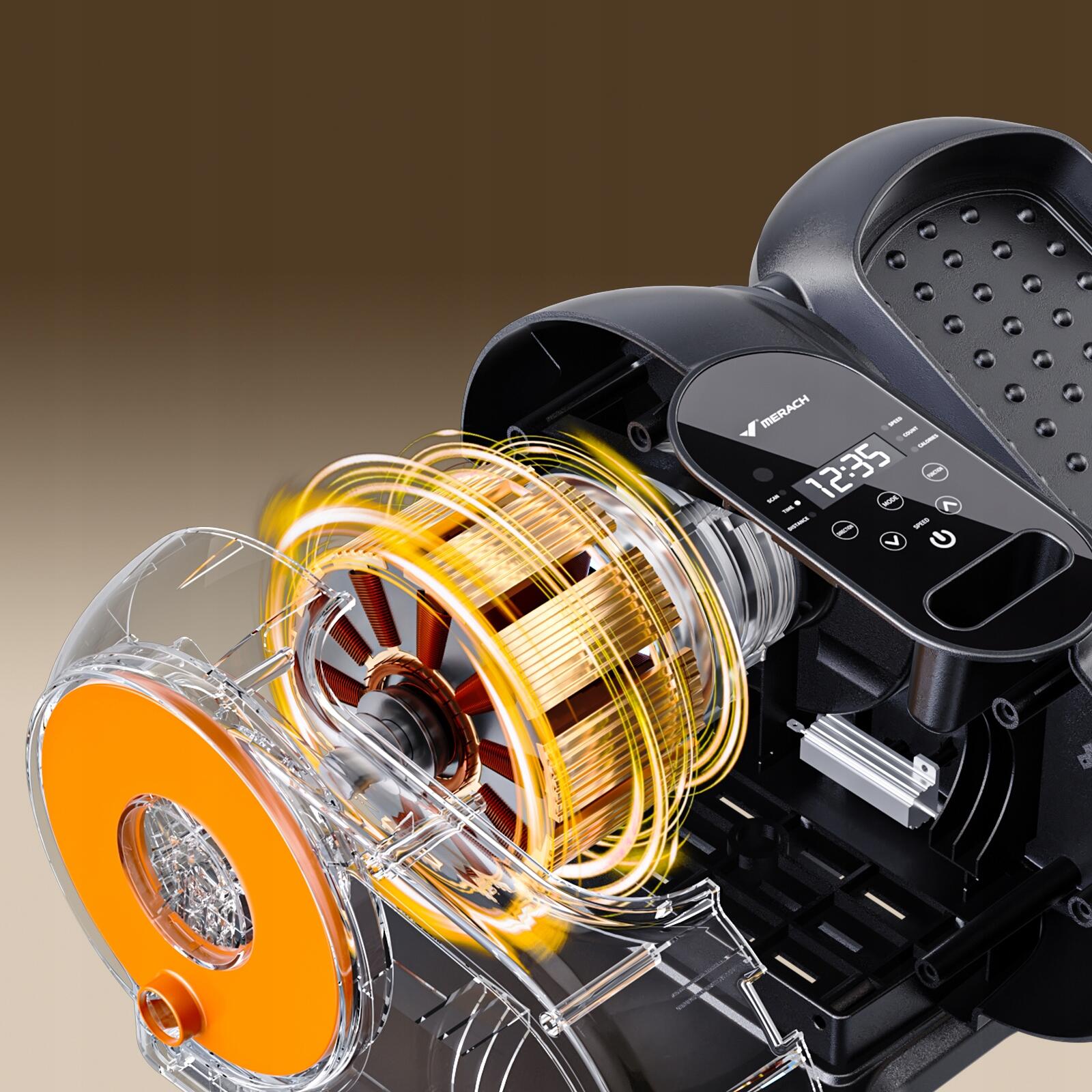 Mini elliptique compact électromagnétique 12 niveaux, écran LCD, portable 4/7