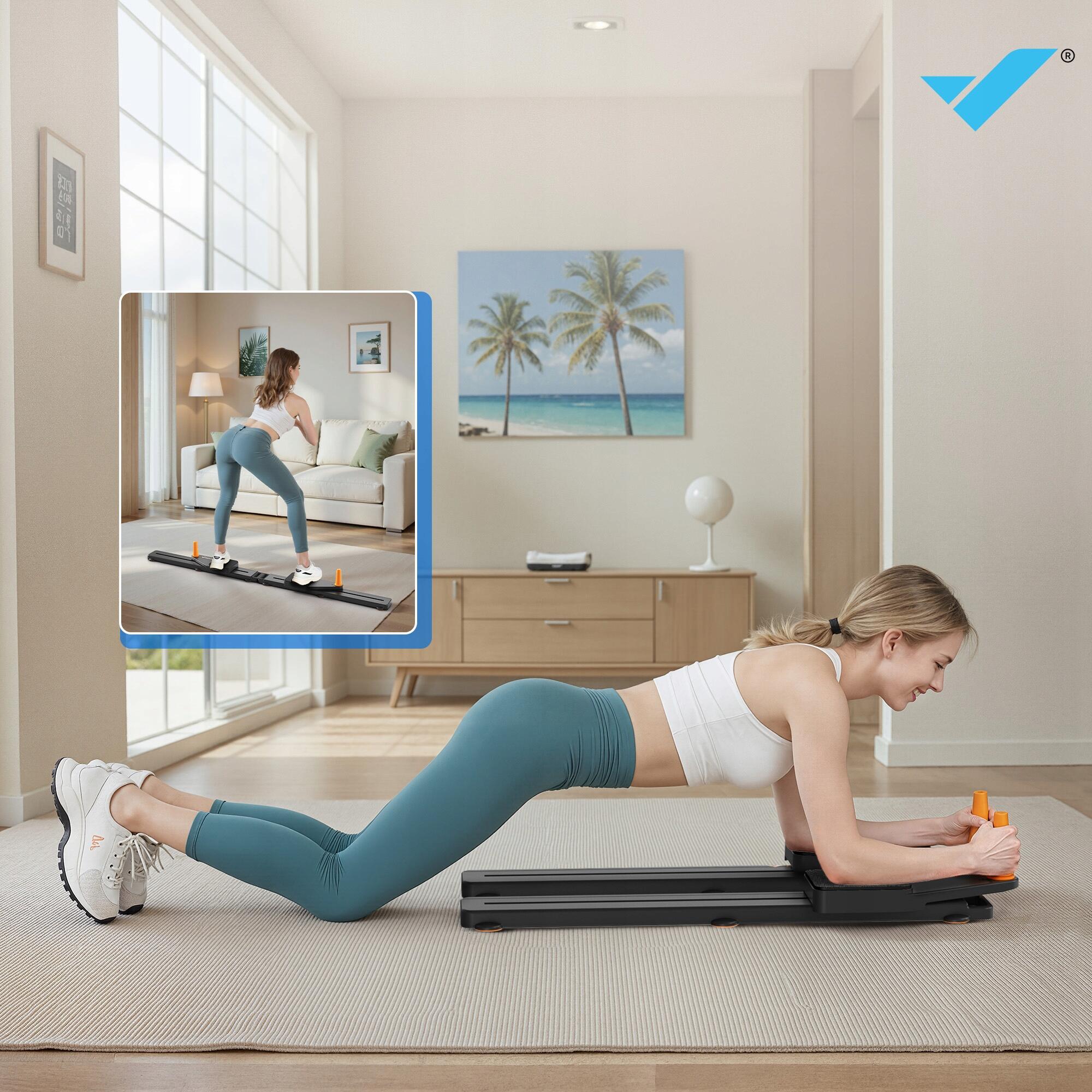 Planche Pilates 4-en-1, pliable, antidérapante 3/7