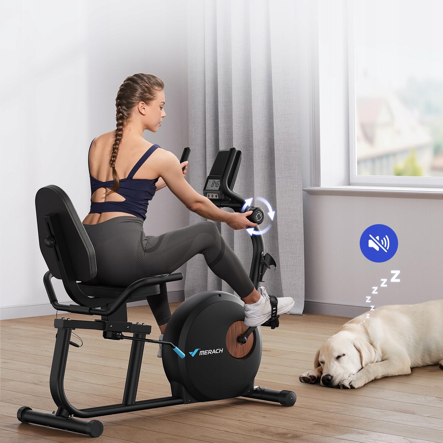 Vélo semi-allongé pliable, résistance magnétique 8 niveaux 6/7