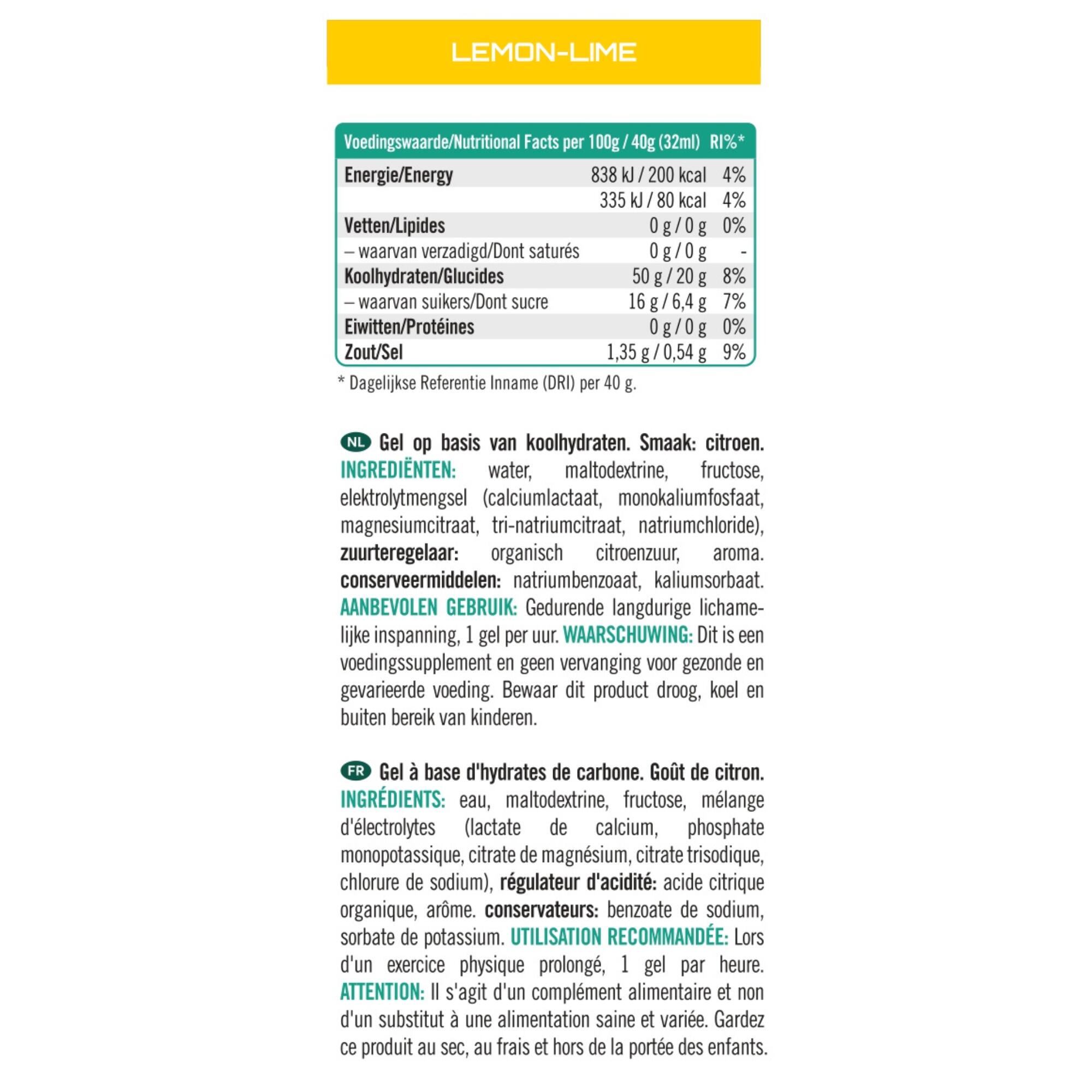Energy Gel - Energiegel met elektrolyten - Lemon - 12 stuks 3/3