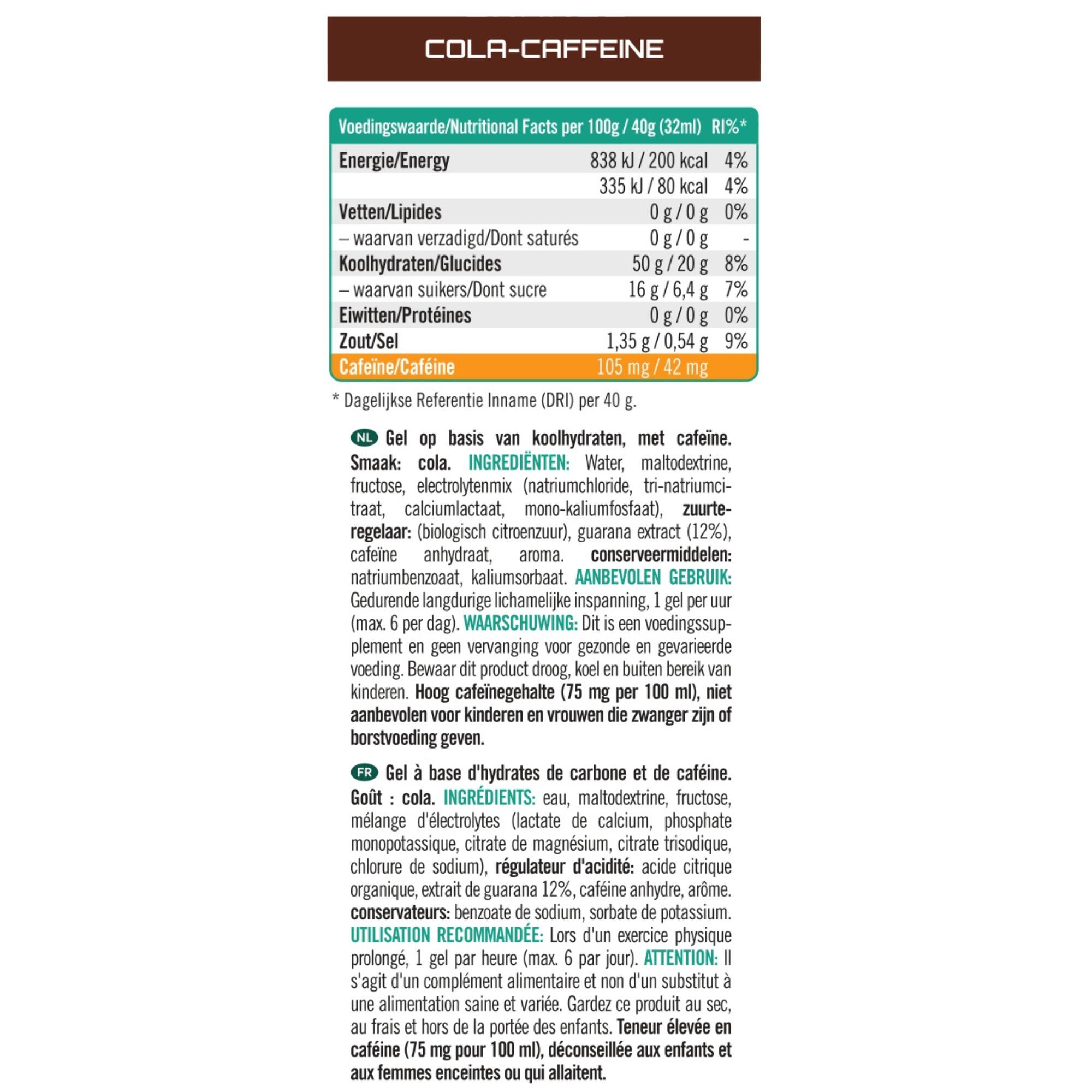 Energy Gel - Energiegel met elektrolyten - Cola & Cafeïne - 12 stuks 3/3