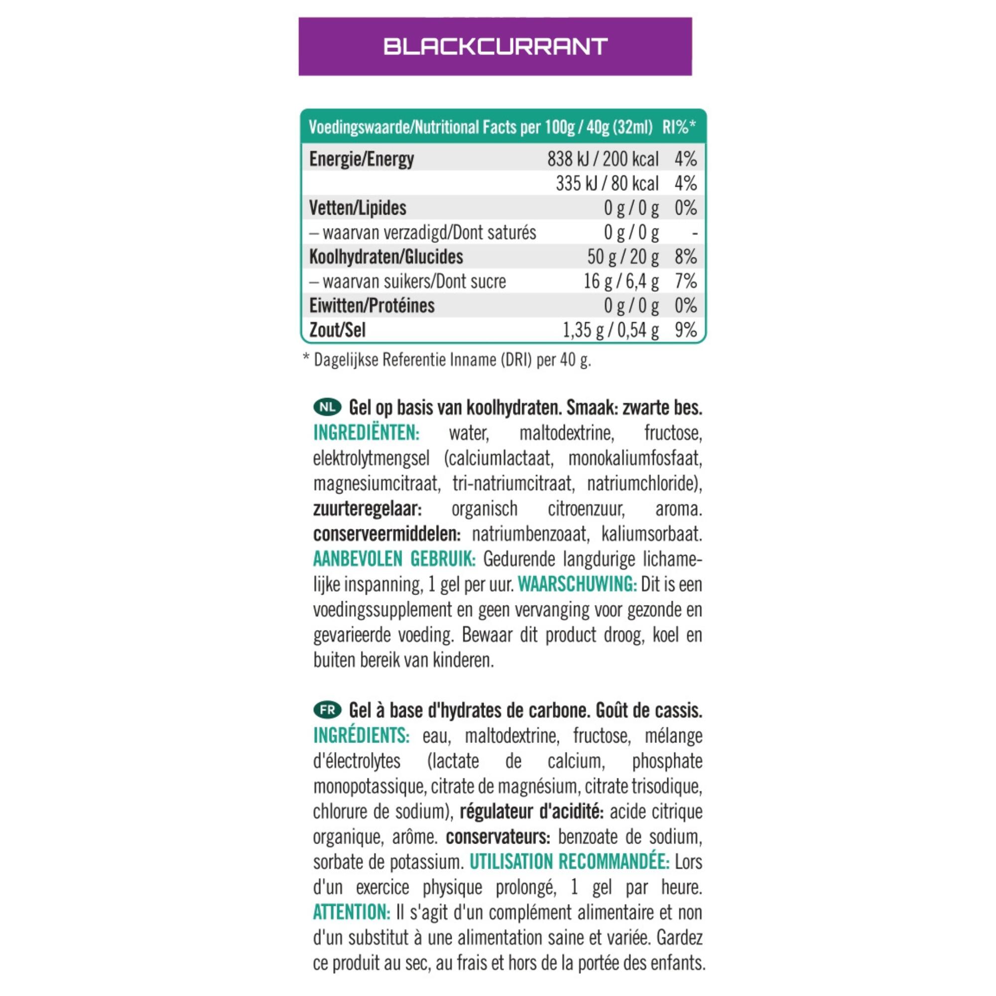 Energy Gel - Energiegel met elektrolyten - Black Currant - 12 stuks 3/3