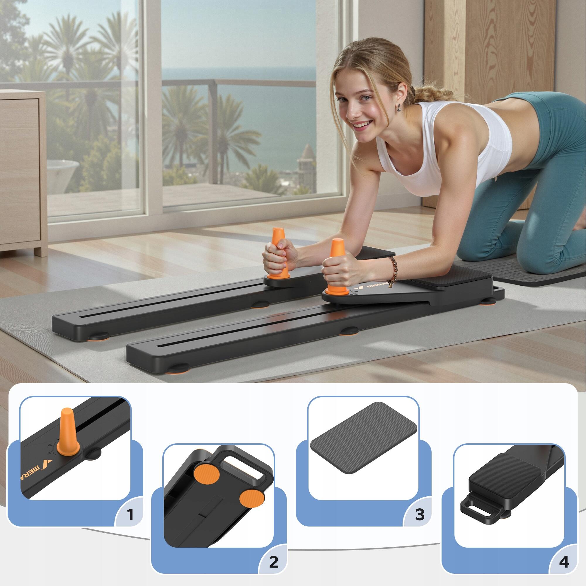 Planche Pilates 4-en-1, pliable, antidérapante 5/7