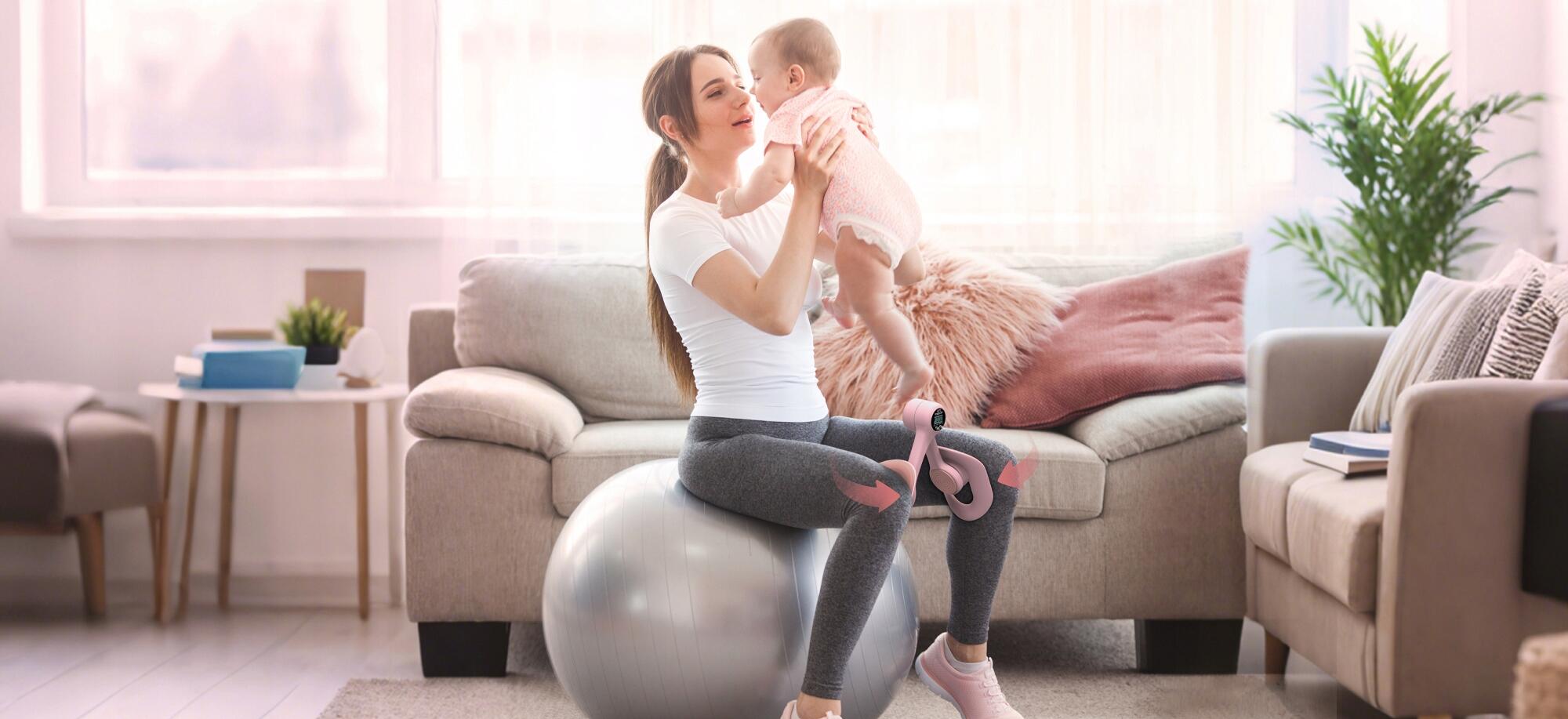 Trainer pelvien et cuisses 360° avec compteur LED, compact et portable 5/7