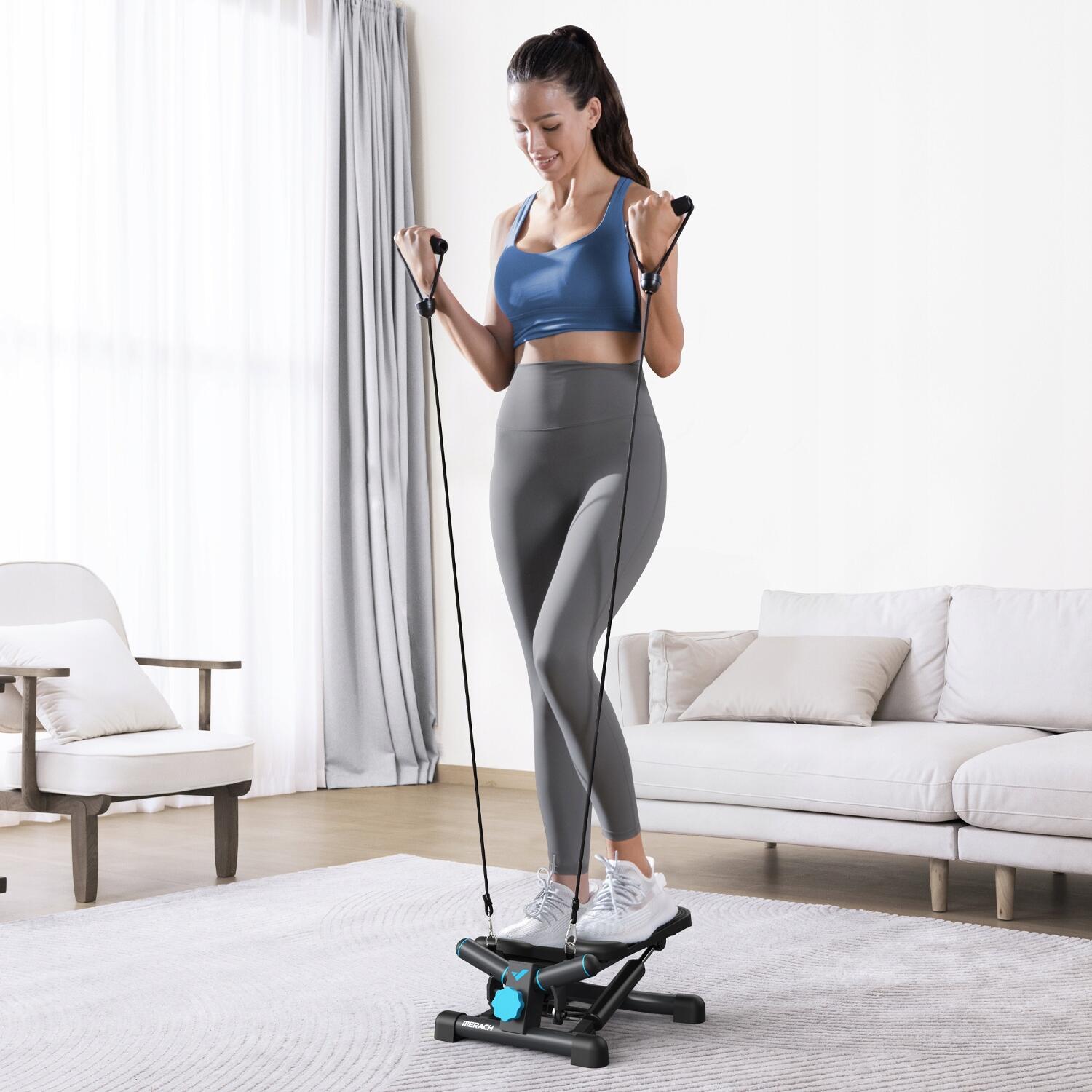 Mini Stepper 2-en-1 avec écran LCD et bandes de résistance - jusqu'à 150 kg 2/7