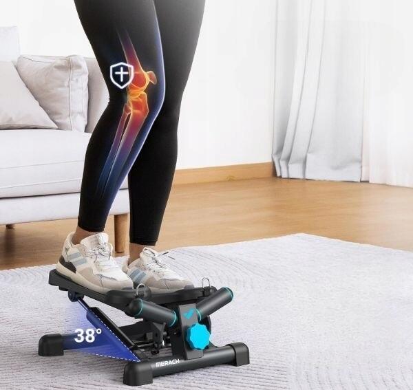Mini Stepper 2-en-1 avec écran LCD et bandes de résistance - jusqu'à 150 kg 6/7