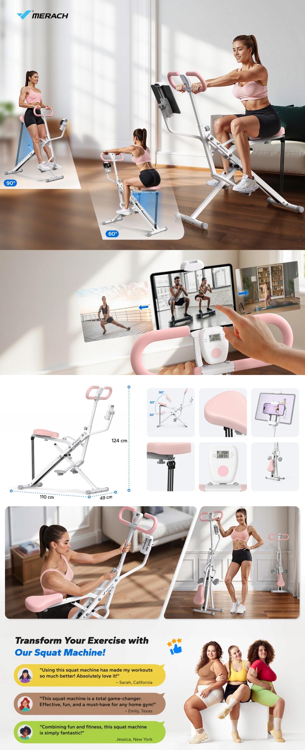 Appareil fitness maison, 3 résistances, écran LCD 3/7