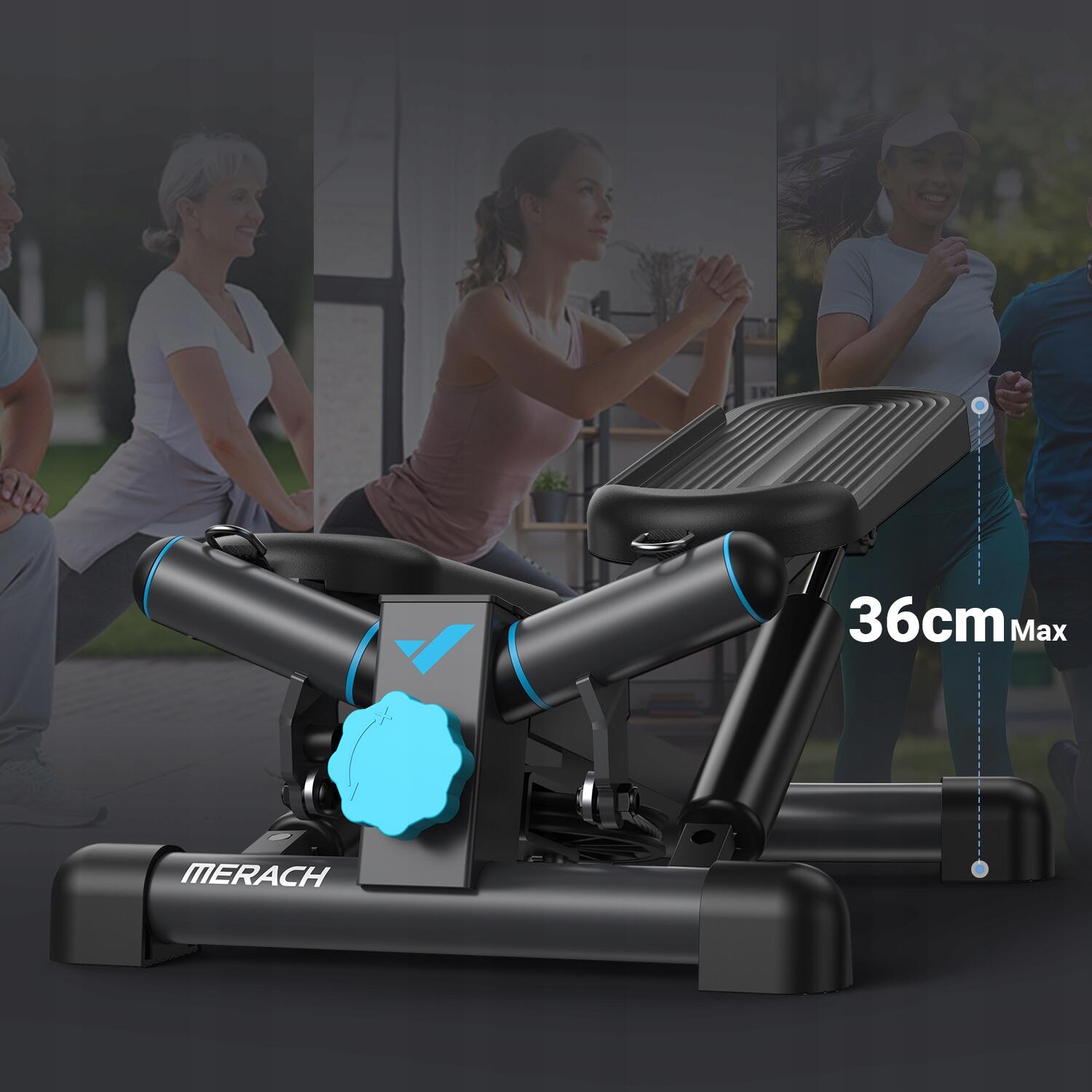 Mini-Stepper LCD, Widerstandsbänder, bis 150 kg 6/7