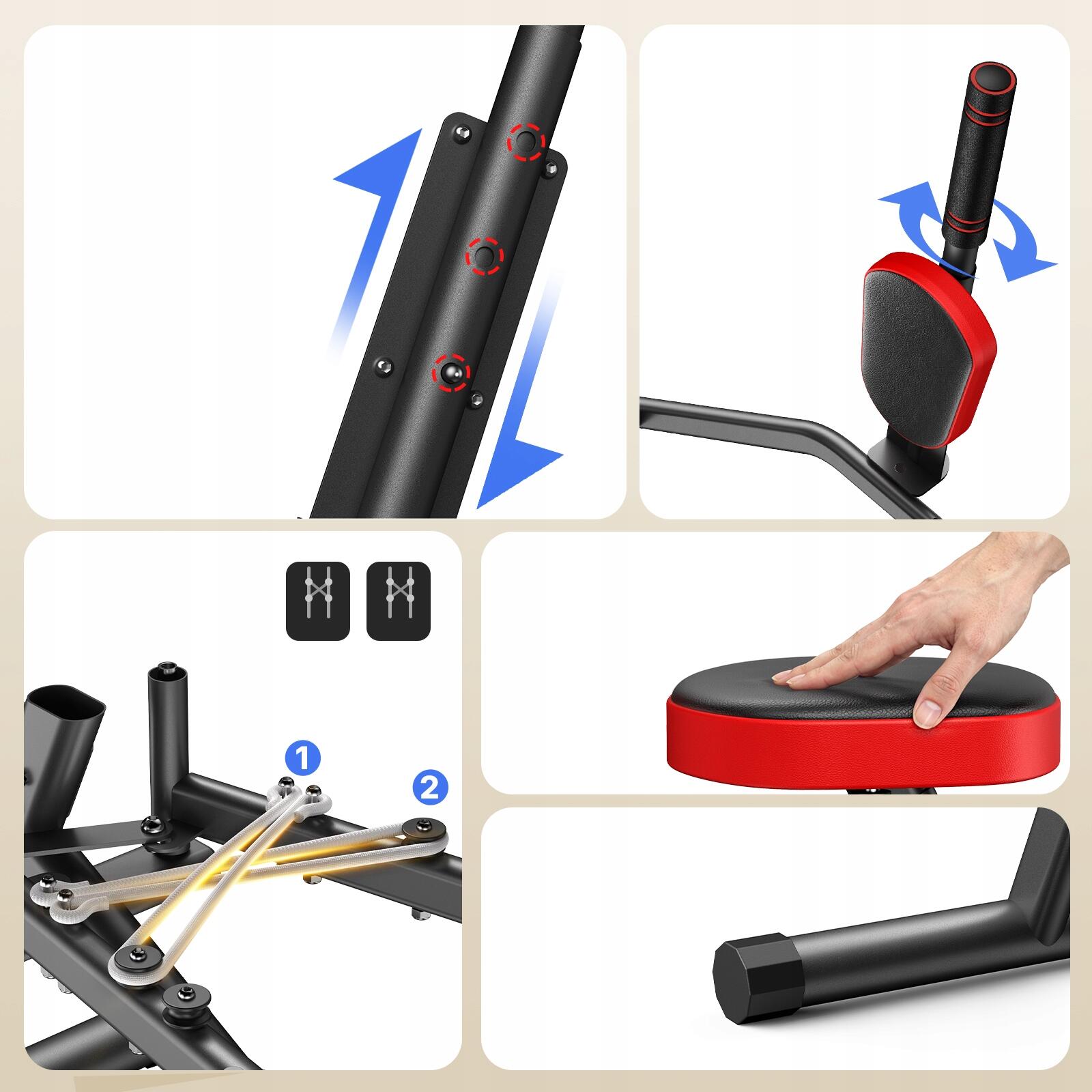 Hüftabduktor 3-in-1 Merach - Heimtrainer für Brust, Po & Beine bis 150 kg 7/7