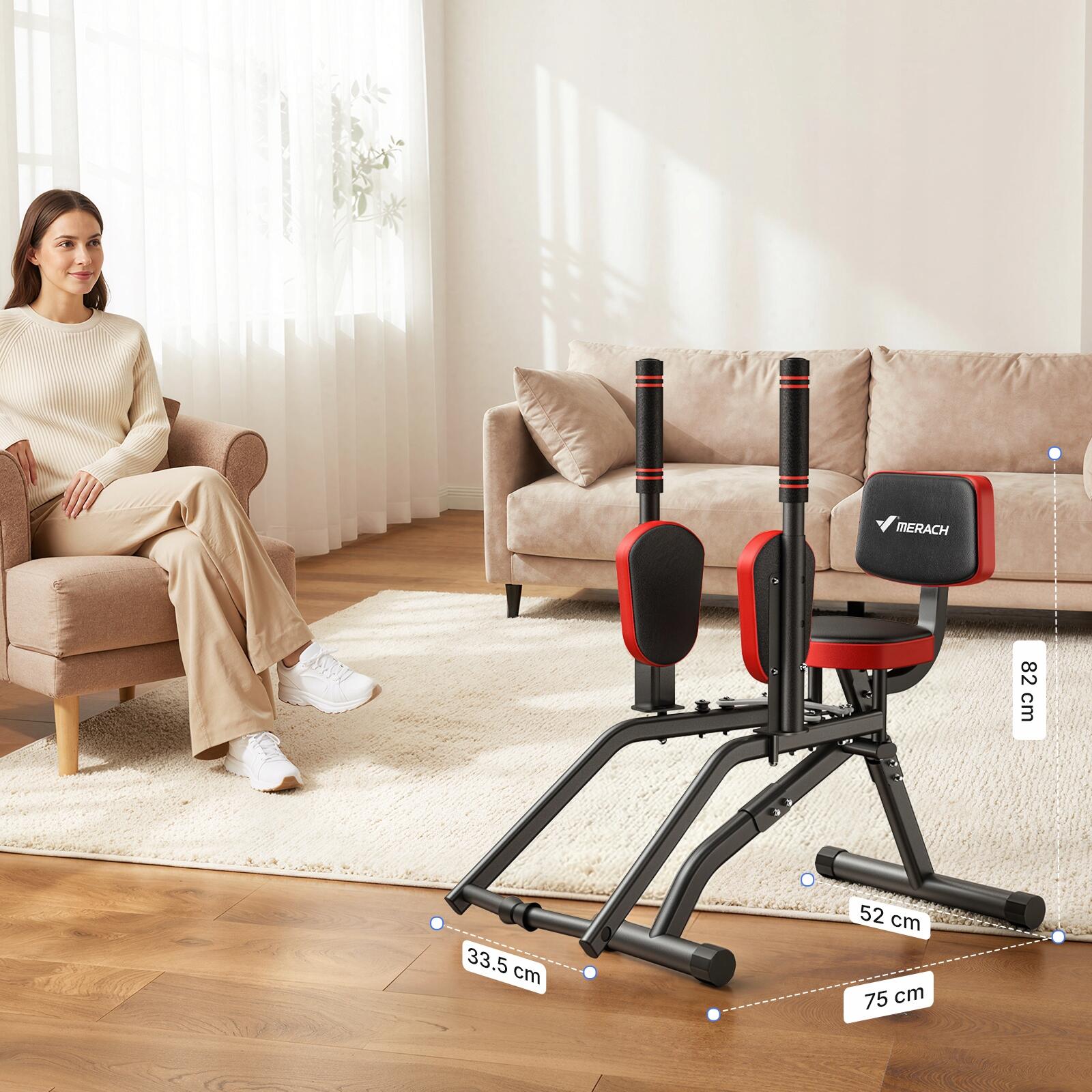 Hüftabduktor 3-in-1 Merach - Heimtrainer für Brust, Po & Beine bis 150 kg 5/7