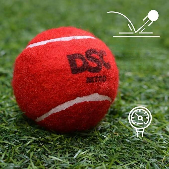 Nitro Heavy Tennis Cricket ball (2er-Pack) strapazierfähiger Gummi für Anfänger 4/4