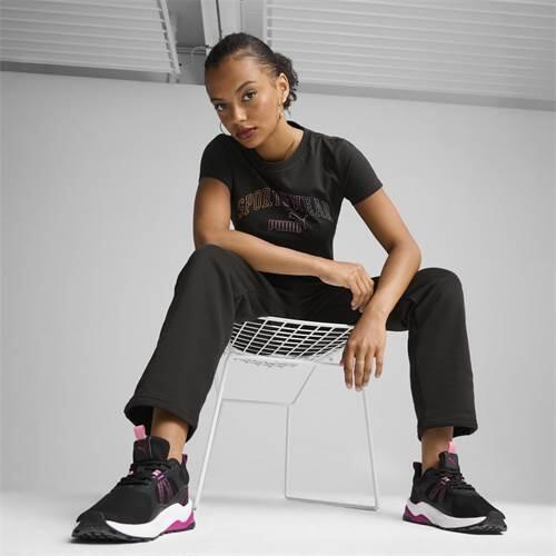 T-shirt ESS+ LOGO LAB da donna PUMA Black 4/6