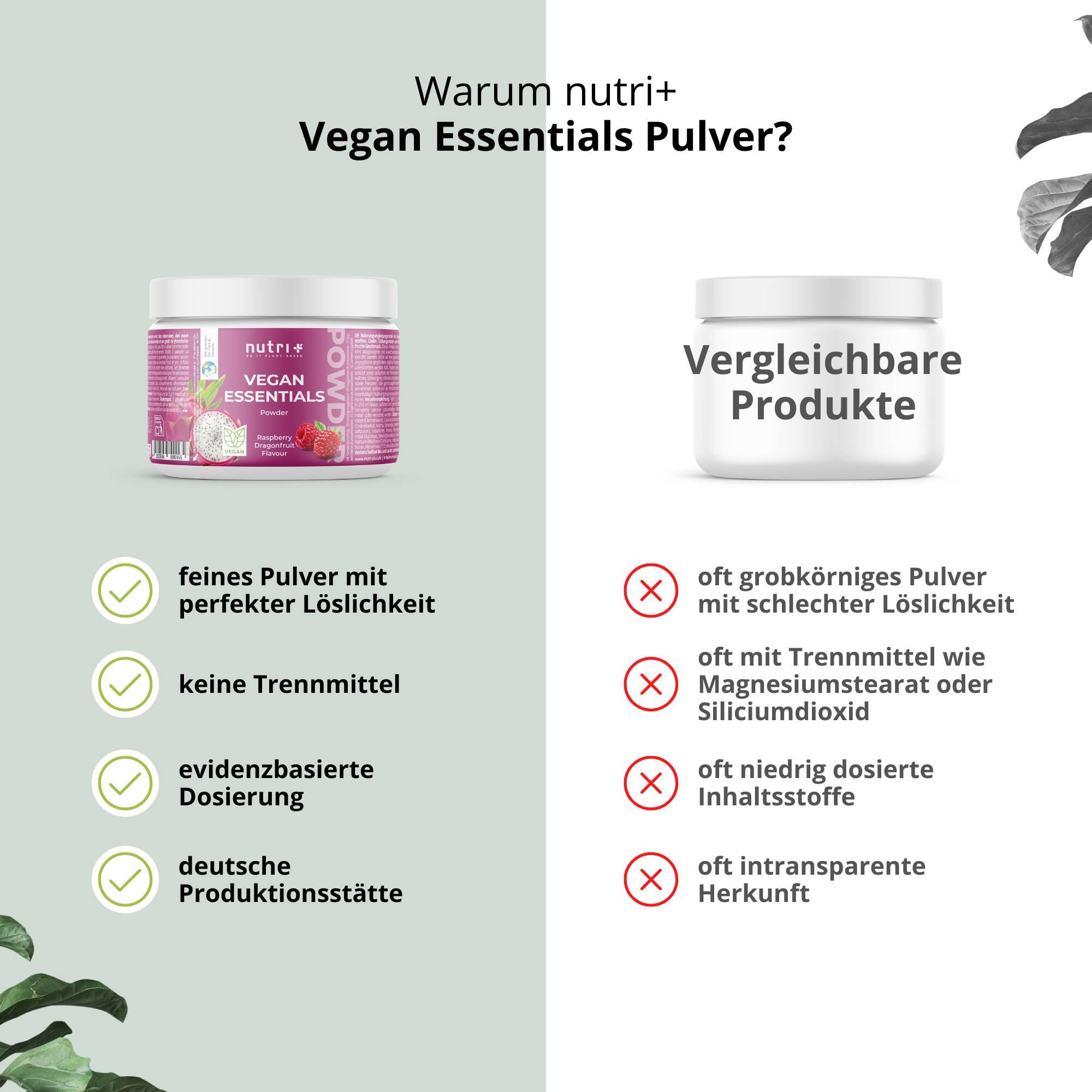 Vegan Essentials Vitaminpulver - Raspberry Dragonfruit 250g 4/5