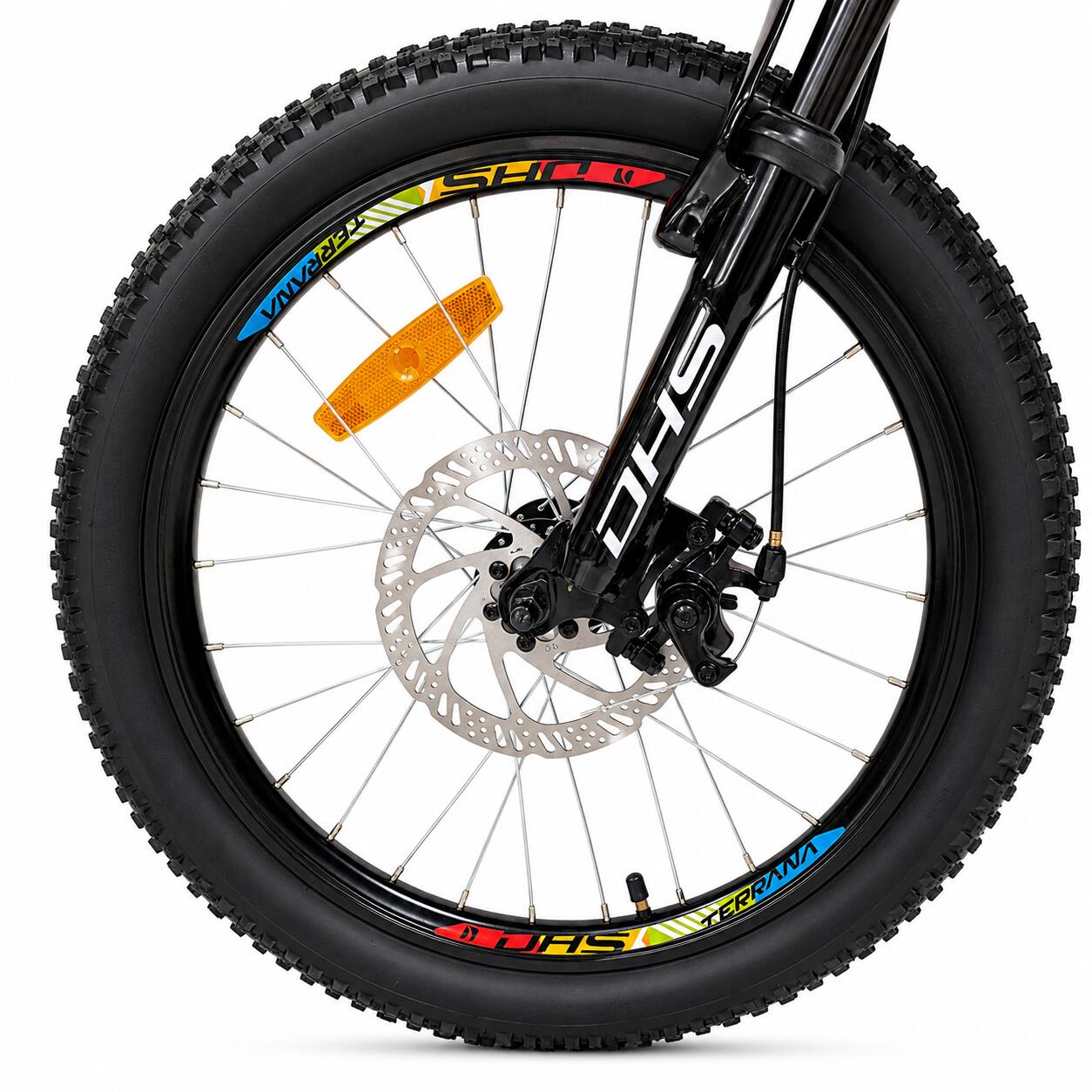 Kinderfahrrad DHS Terrana 2023 – 20 Zoll, Modell 2026, orange-schwarz 7/7