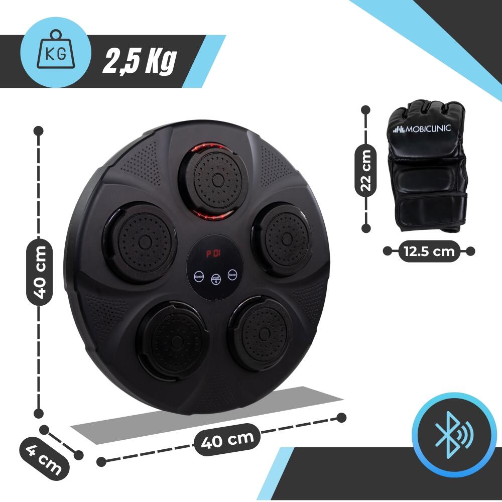 Machine de boxe 9 modes Comprend des gants Lumières Écran LED et Bluetooth 2/7