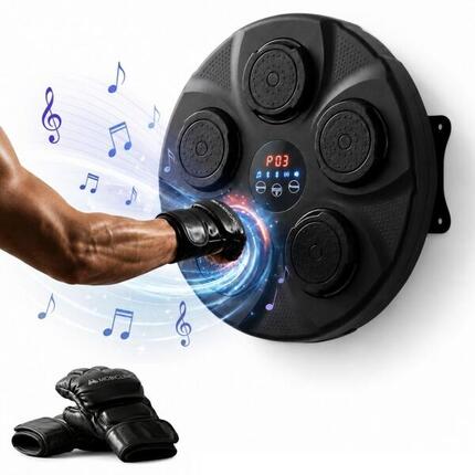 Machine de boxe 9 modes Comprend des gants Lumières Écran LED et Bluetooth
