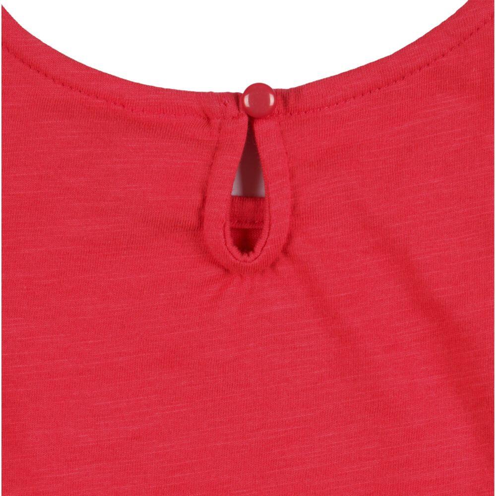Camiseta niña roja con volantes 4/4
