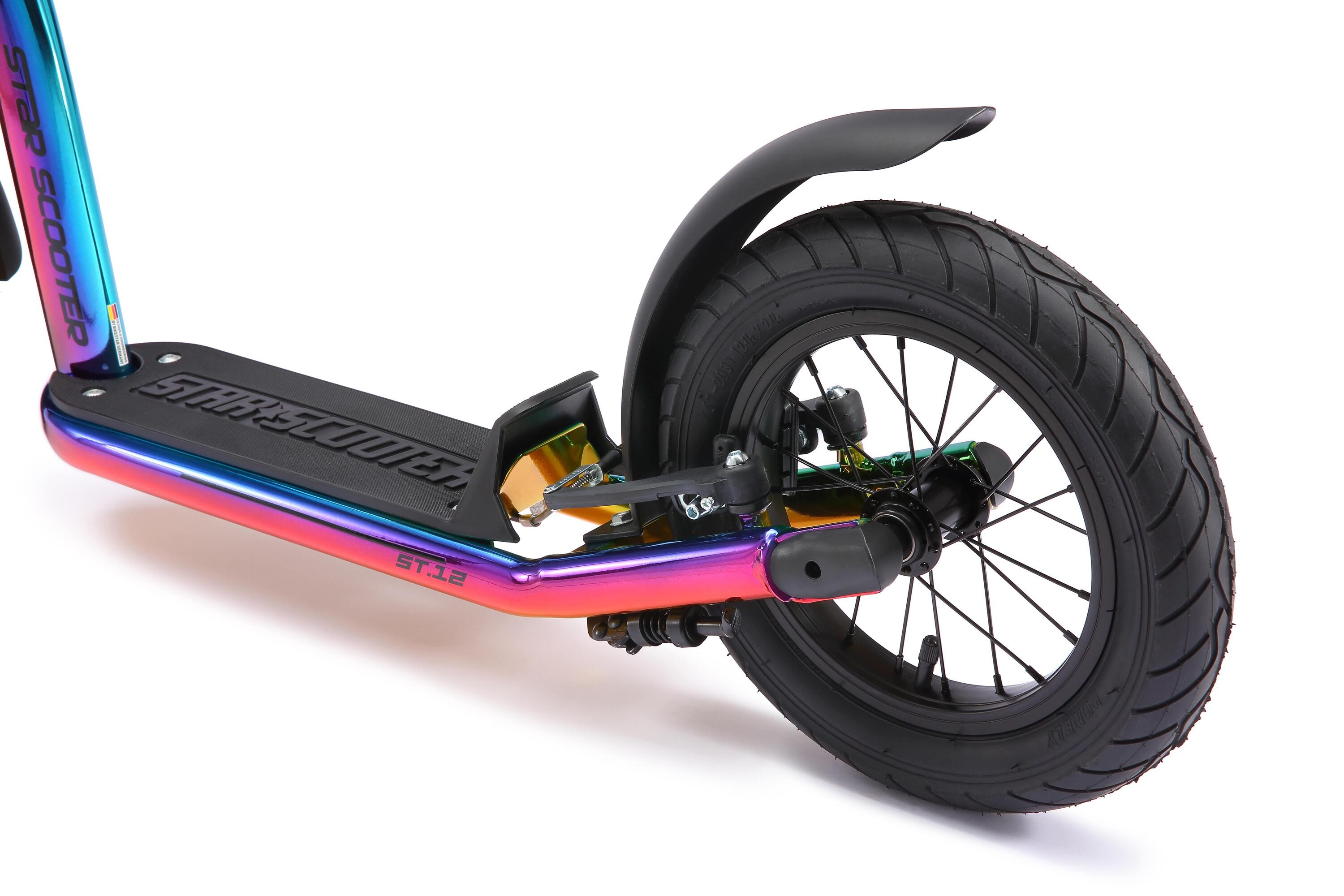 Monopattino con grandi ruote 12", per bambini 8 anni, pneumatici ad aria, NewGen 3/7