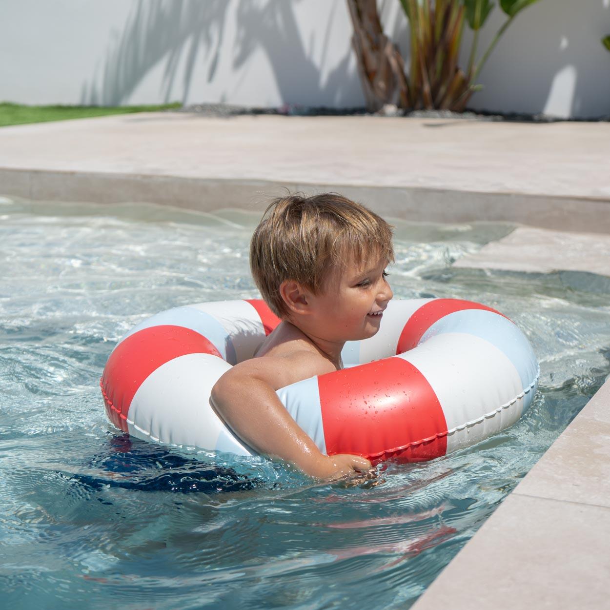 Flamingueo Bouée Enfant Gonflable Double Valve PVC Donut Multicolore 3/7