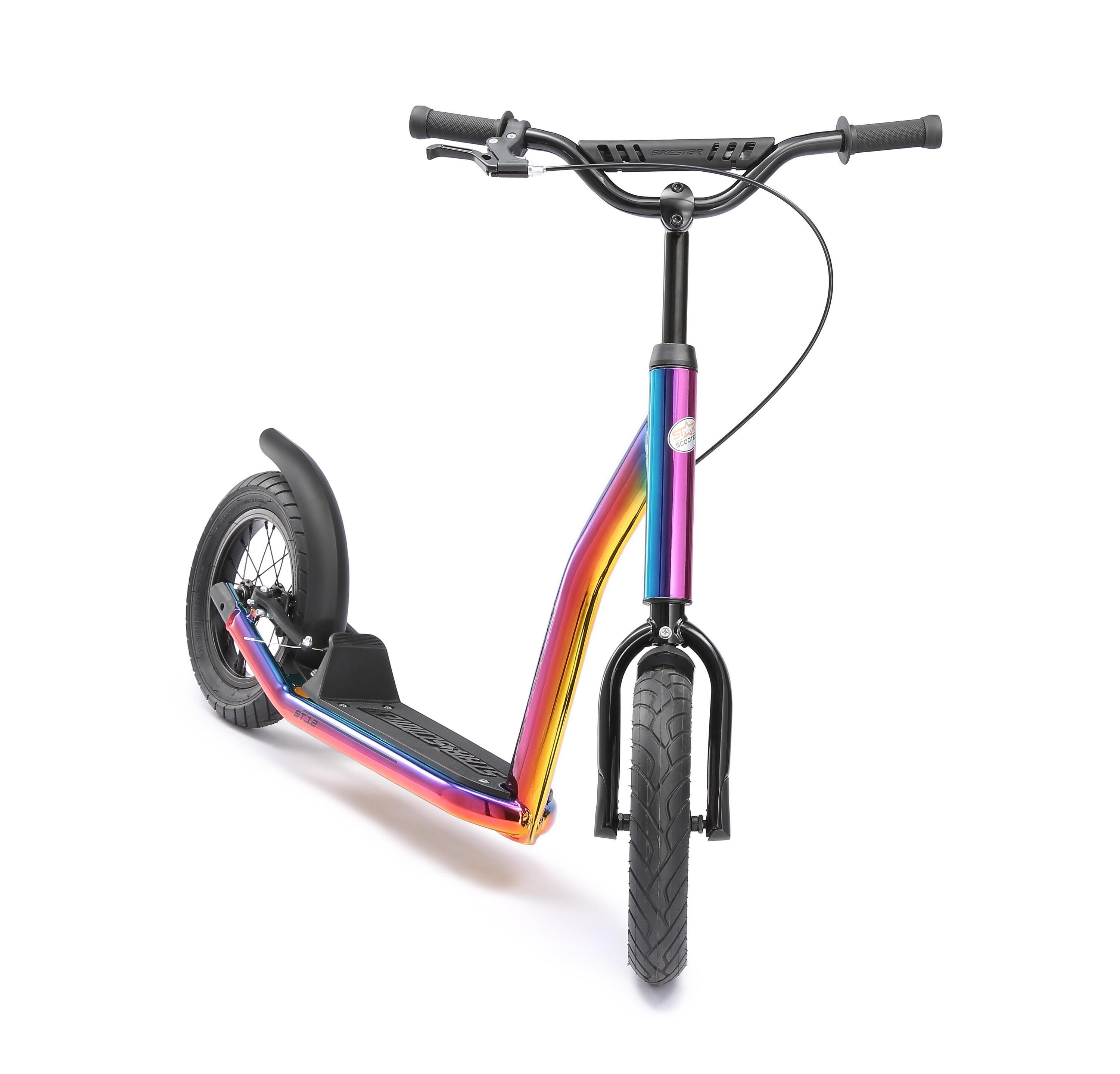 Monopattino con grandi ruote 12", per bambini 8 anni, pneumatici ad aria, NewGen 6/7