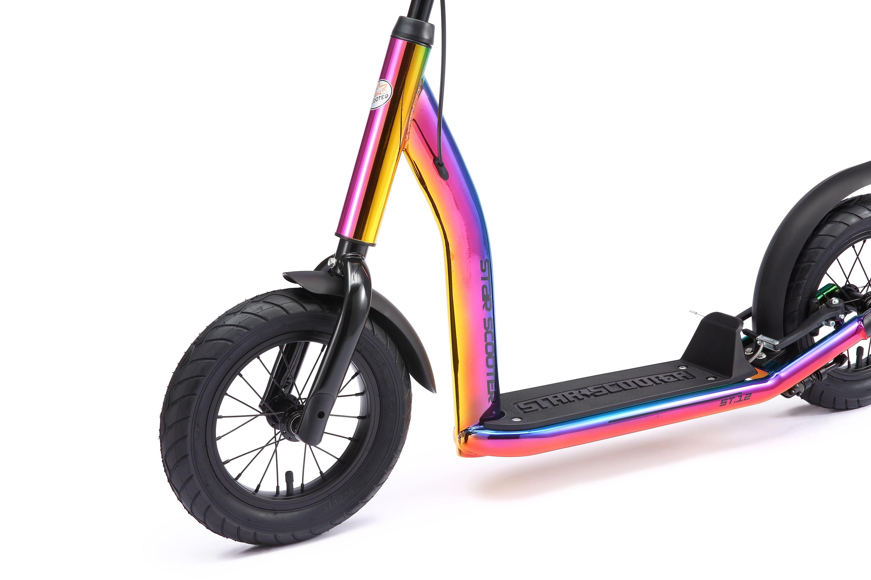 Monopattino con grandi ruote 12", per bambini 8 anni, pneumatici ad aria, NewGen 4/7