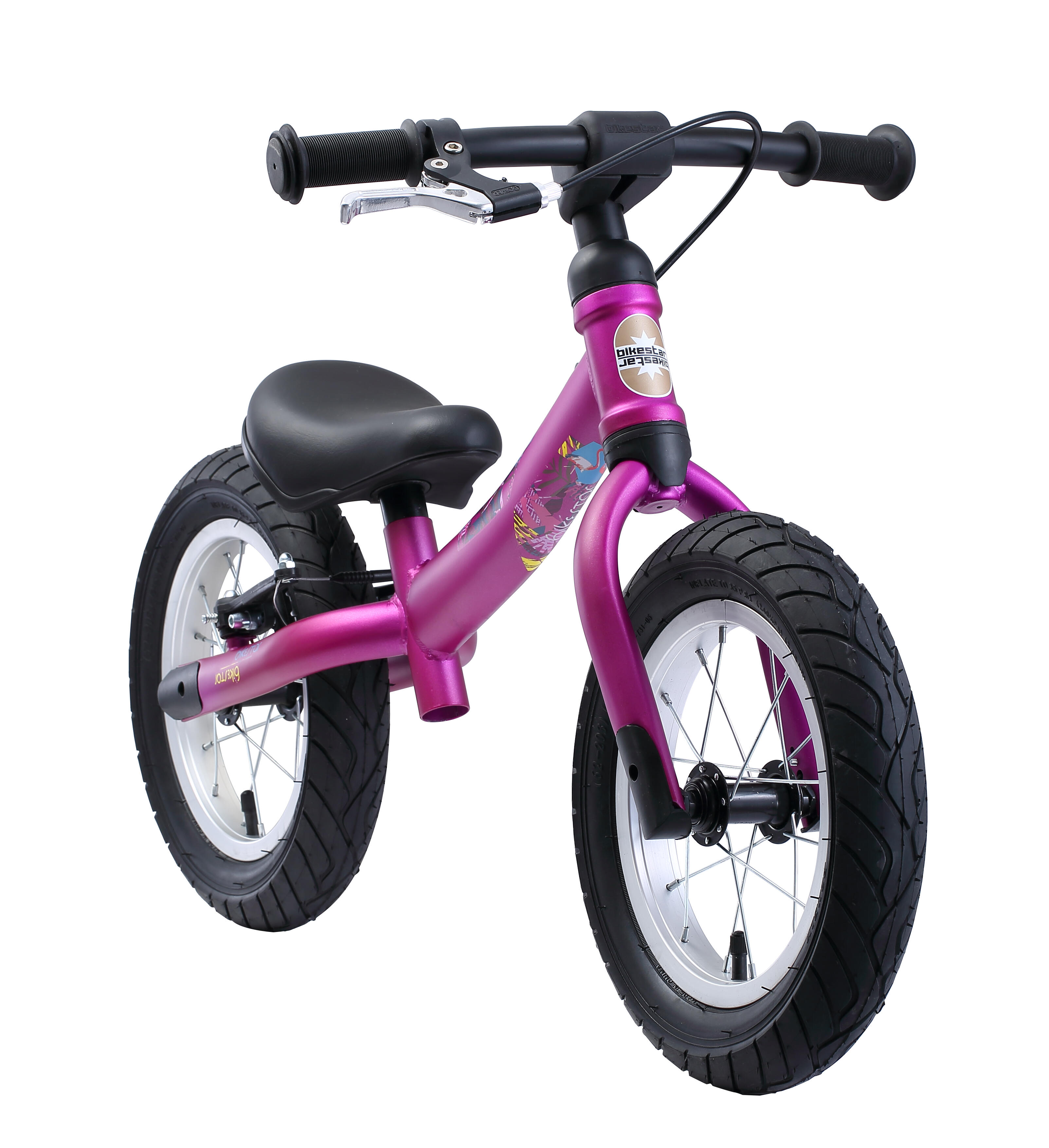 BIKESTAR Bici Sin Pedales 12″ Con Freno – 2 En 1 Crece Con El Niño De 3 A 4 Años, Cuadro De Acero Y Neumáticos Anchos