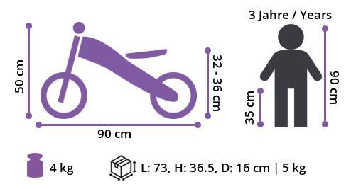 Loopfiets 12 inch 3 jaar lichtgewicht classic 7/7