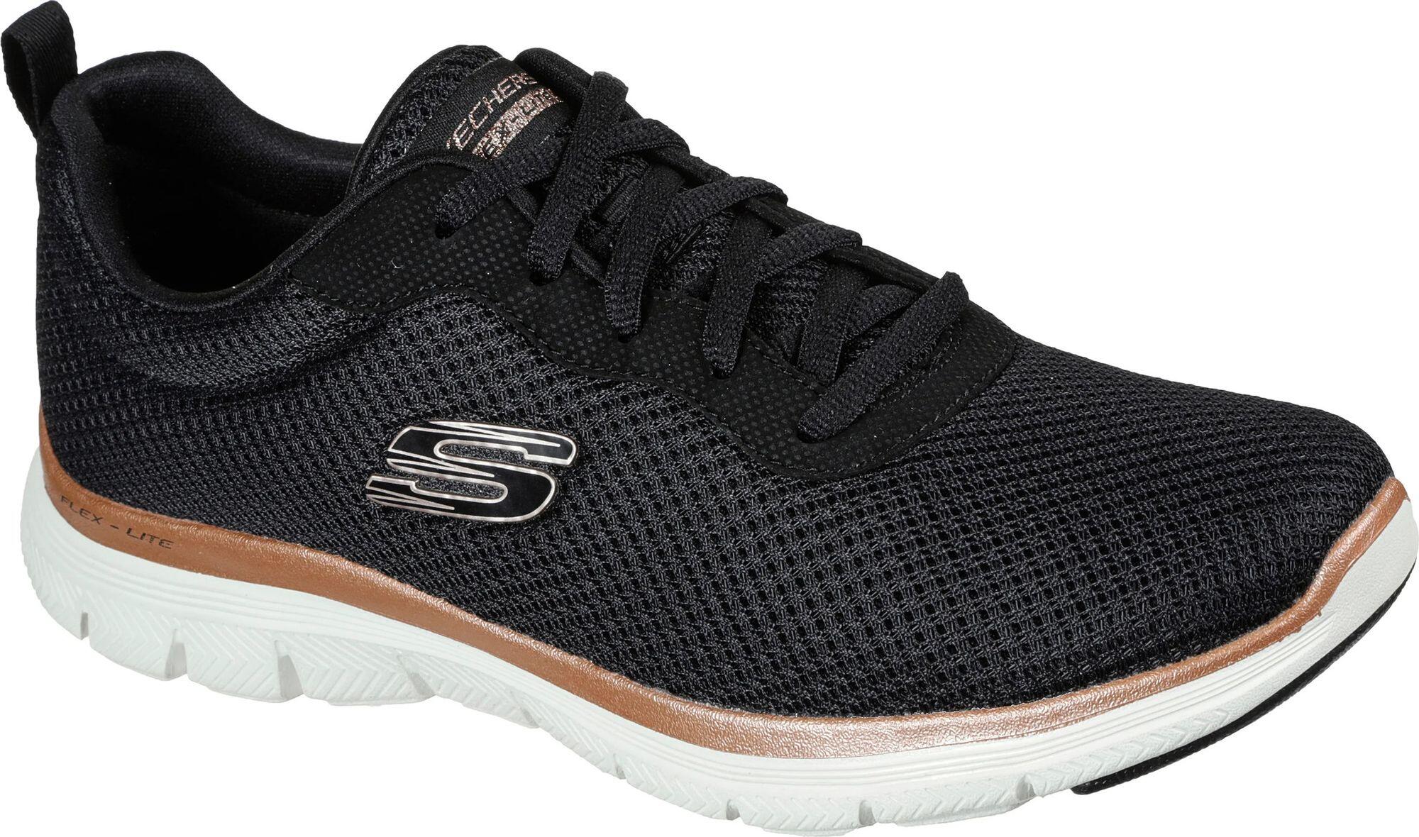 Zapatillas Lifestyle Skechers Flex Appeal 4.0 Brilliant View Negro/Dorado/Rosa p 5/7