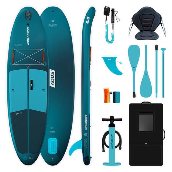Opblaasbaar SUP & Kajak Pakket (max. 130 kg) - Selka 10'