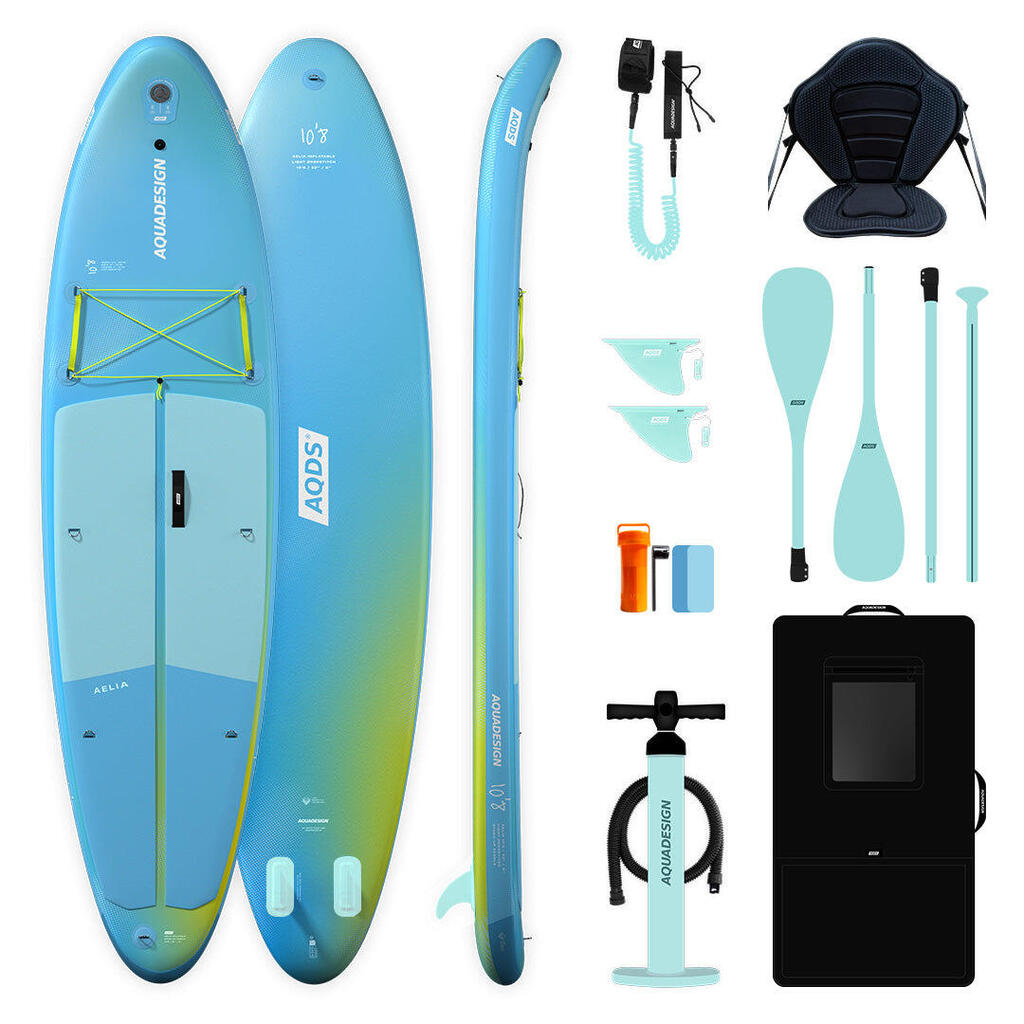 Inflatable SUP & Kayak Package (145 kg max) - Aelia 10'8