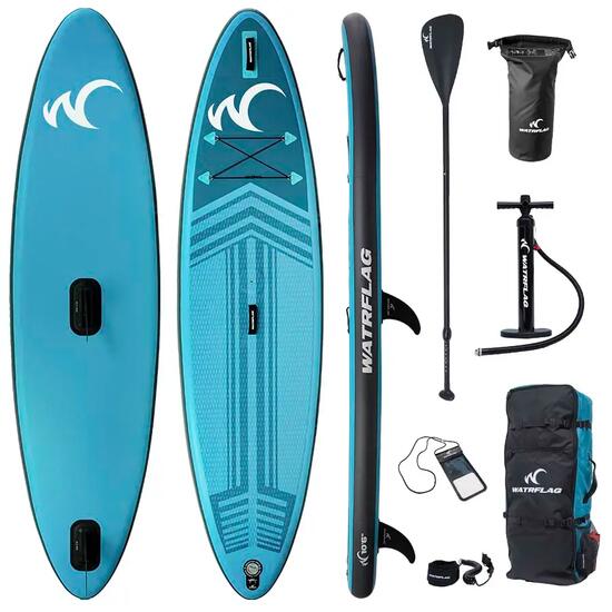 Najwyższej jakości nadmuchiwana deska WINDSURF & SUP Watrflag Jibe 10'6"- ZESTAW
